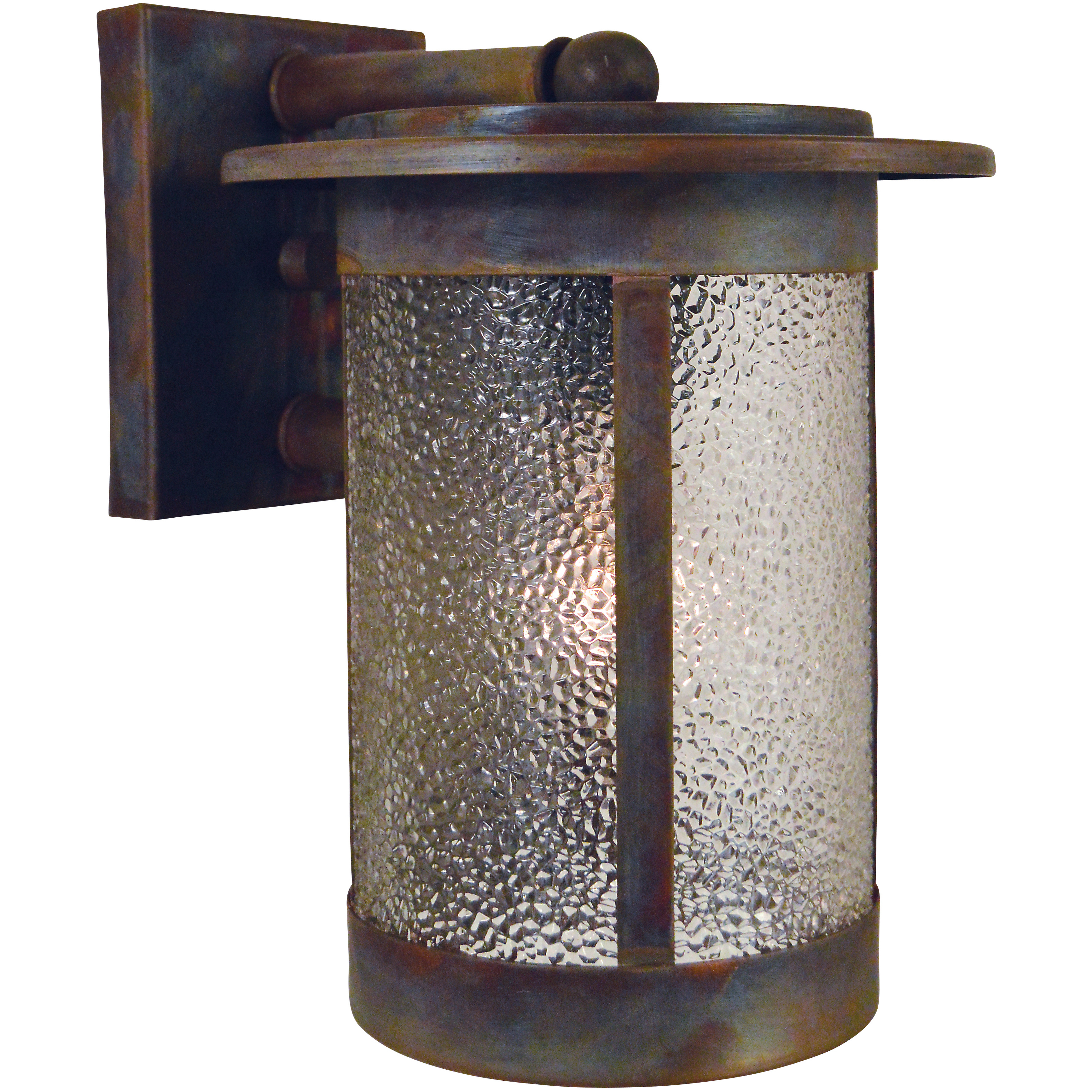Santorini 1 Light 13 inch Bronze Outdoor Wall Mount in White Opalescent