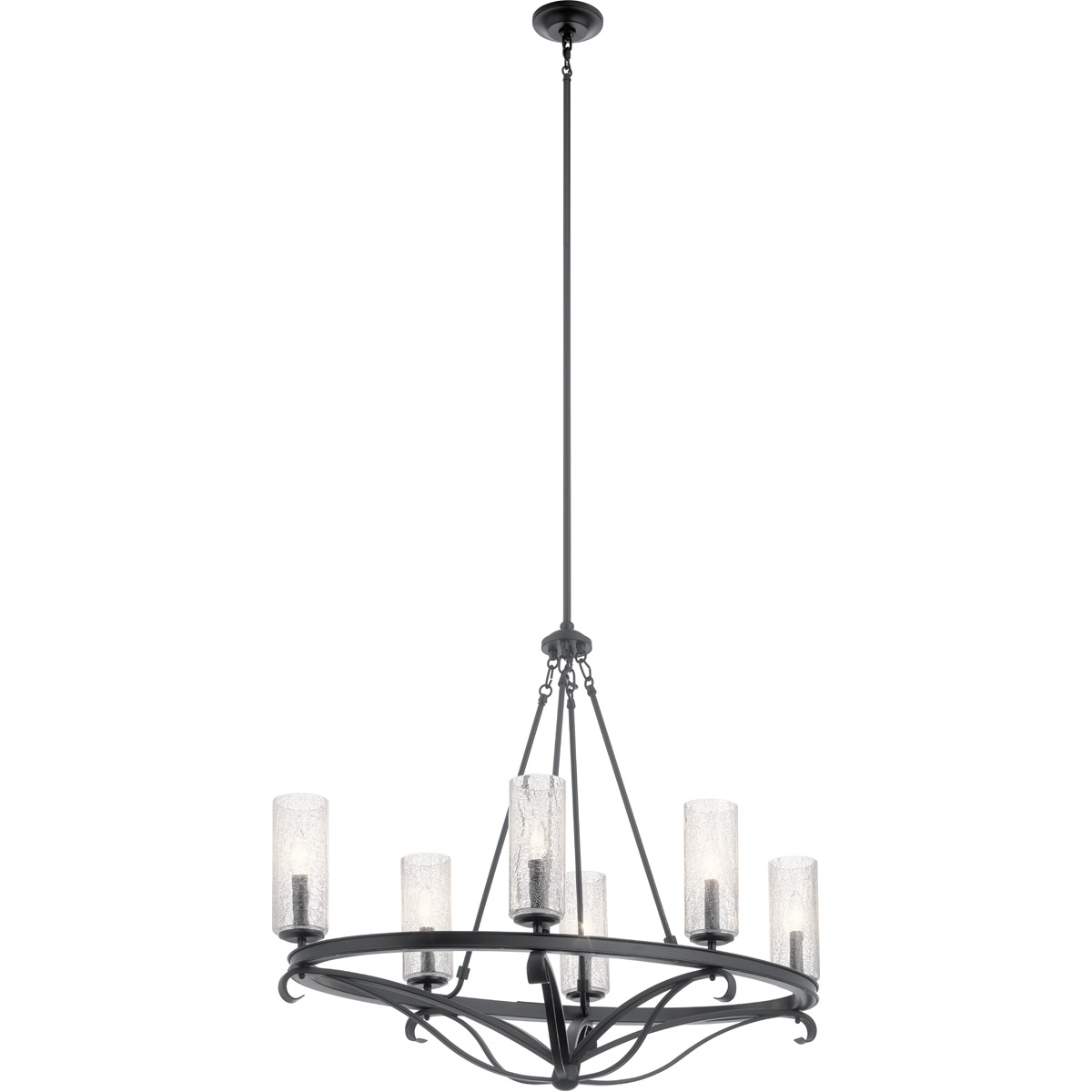 Krysia 6 Light 19 inch Black Chandelier Oval Pendant Ceiling Light