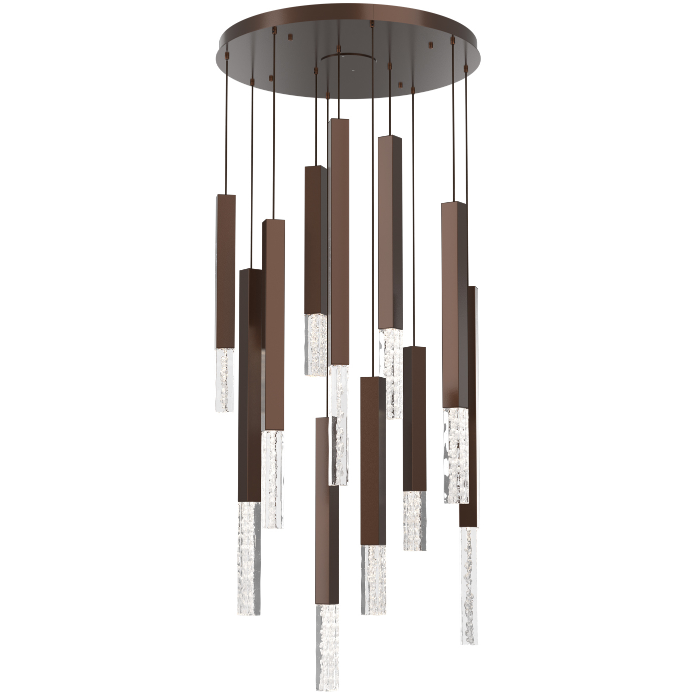 Axis XL LED Burnished Bronze Multi-Pendant Ceiling Light in 3000K LED