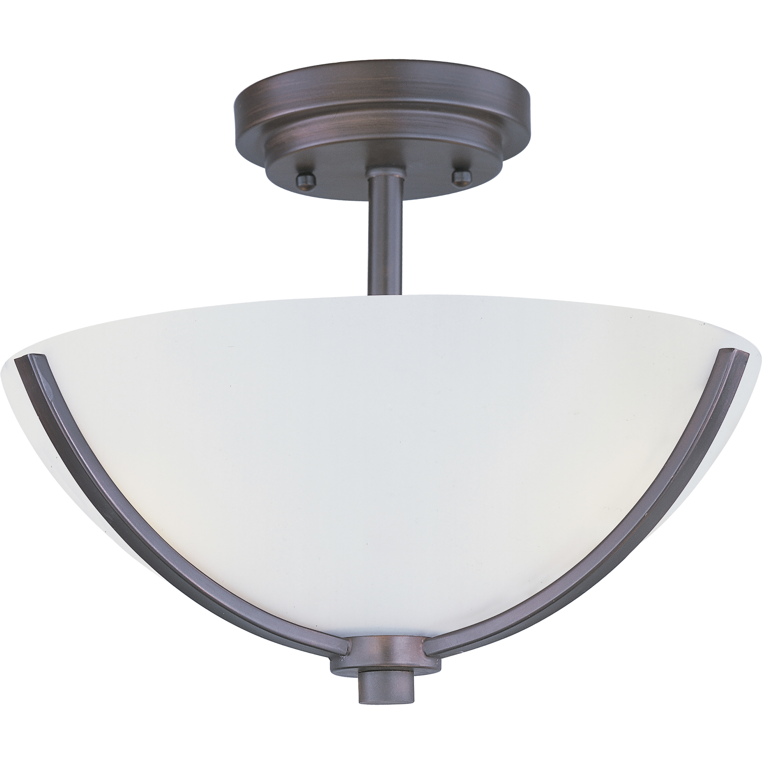 Deven 3 Light 14 inch Oil Rubbed Bronze Semi-Flush Mount Ceiling Light