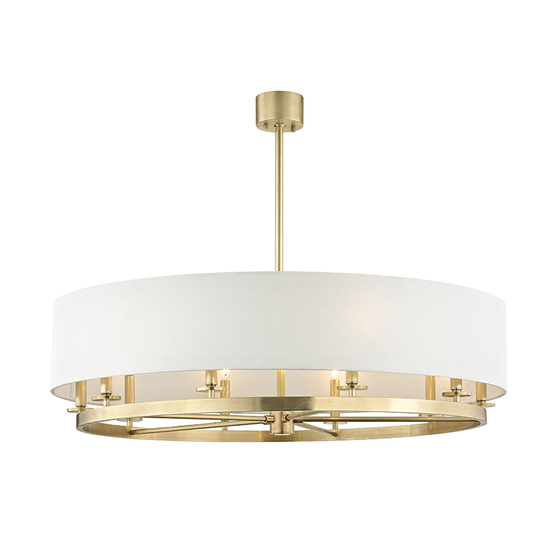 Durham 10 Light 42 inch Aged Brass Chandelier Ceiling Light