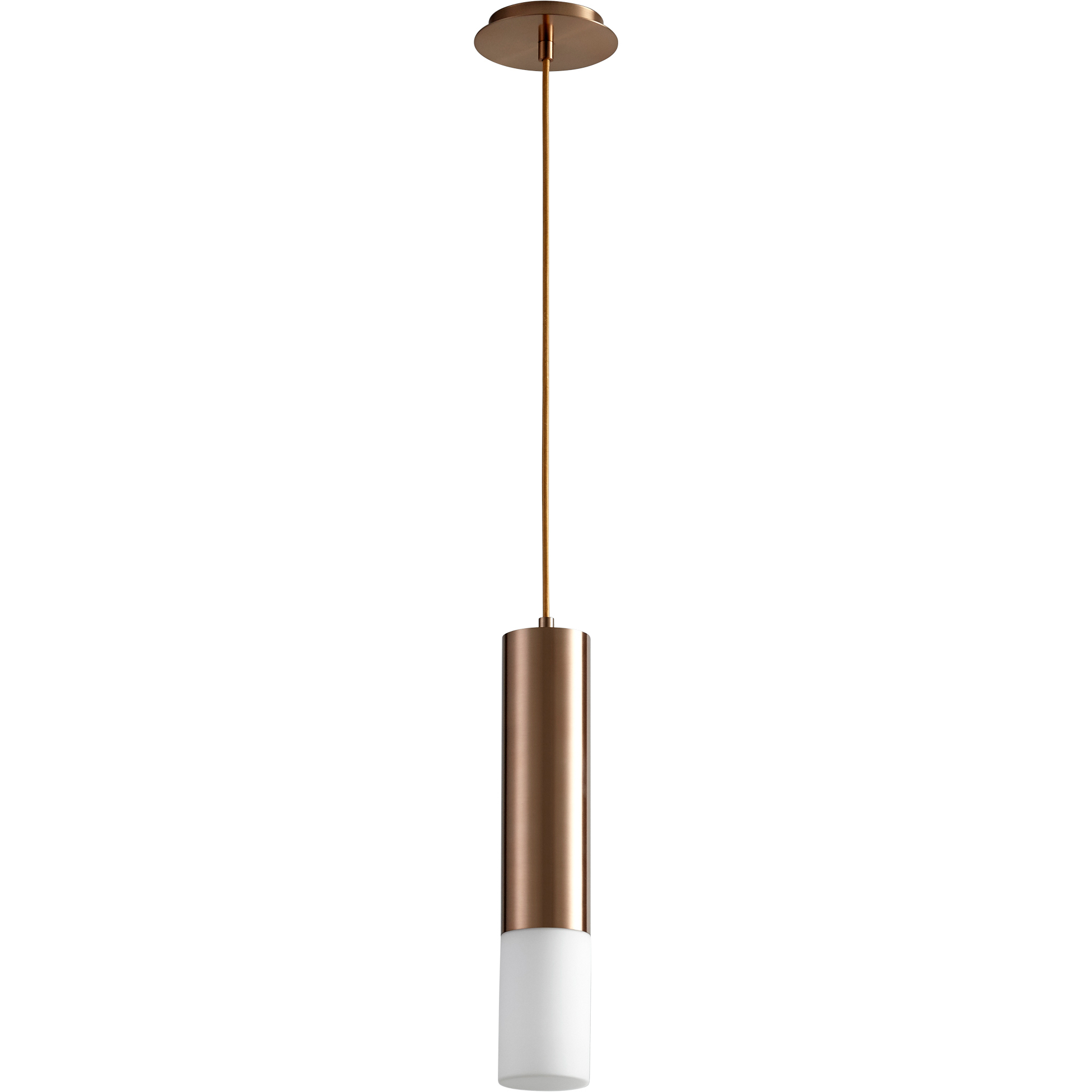 Opus 1 Light 4 inch Satin Copper Pendant Ceiling Light