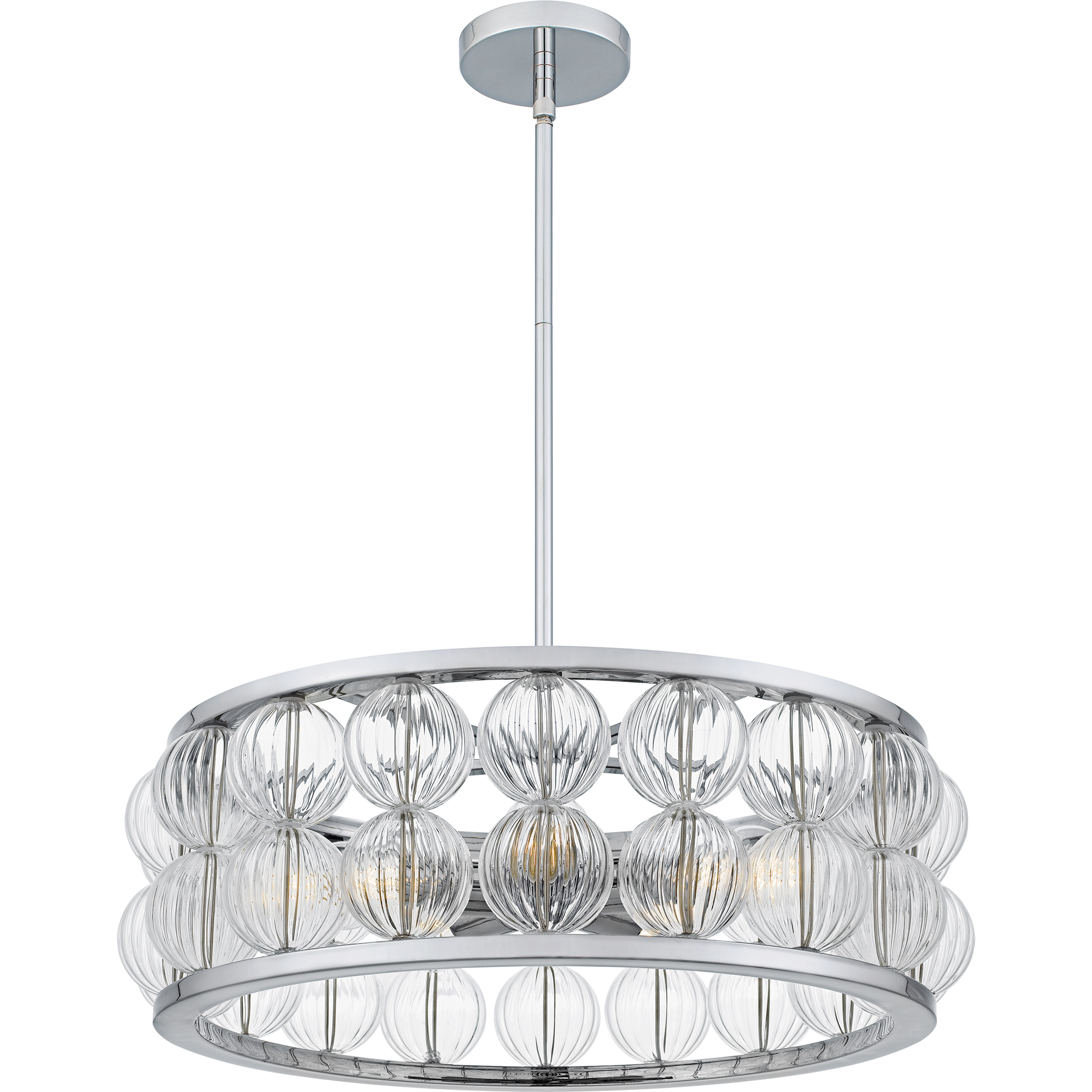 Terrarock 5 Light 23 inch Polished Chrome Pendant Ceiling Light, Large