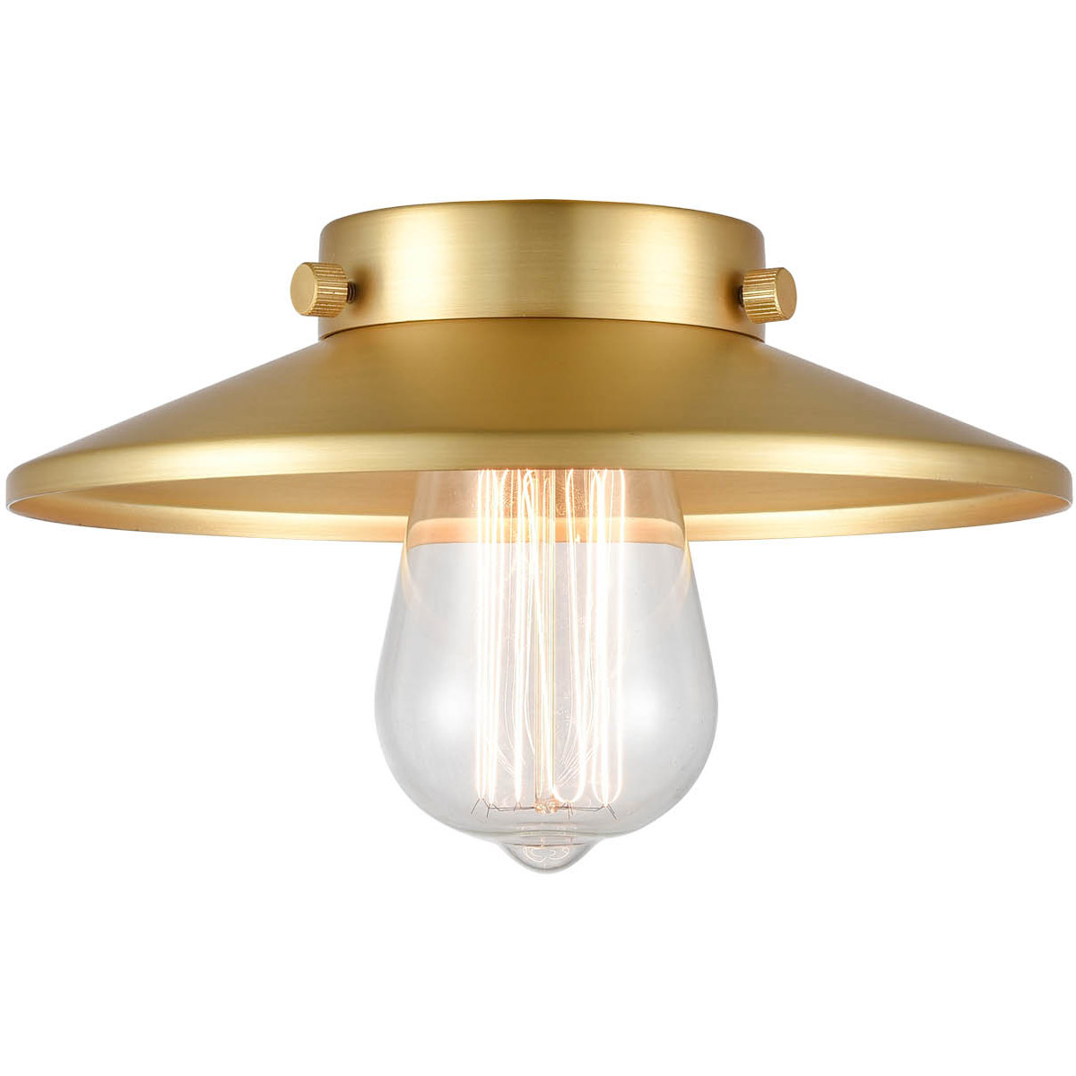 Railroad Satin Gold 8 inch Metal Shade
