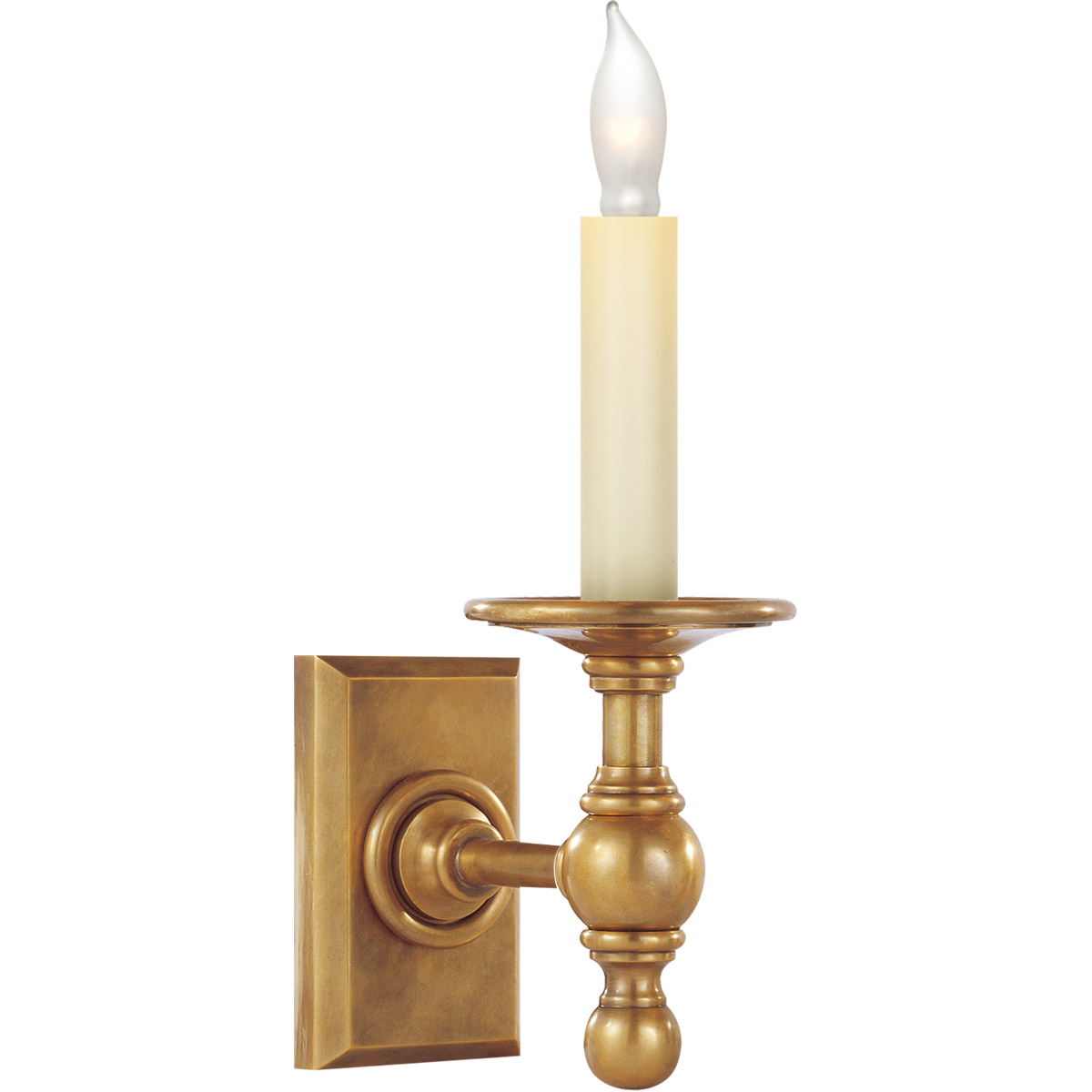 Chapman & Myers Classic2 1 Light 3.5 inch Hand-Rubbed Antique Brass Sconce Wall Light
