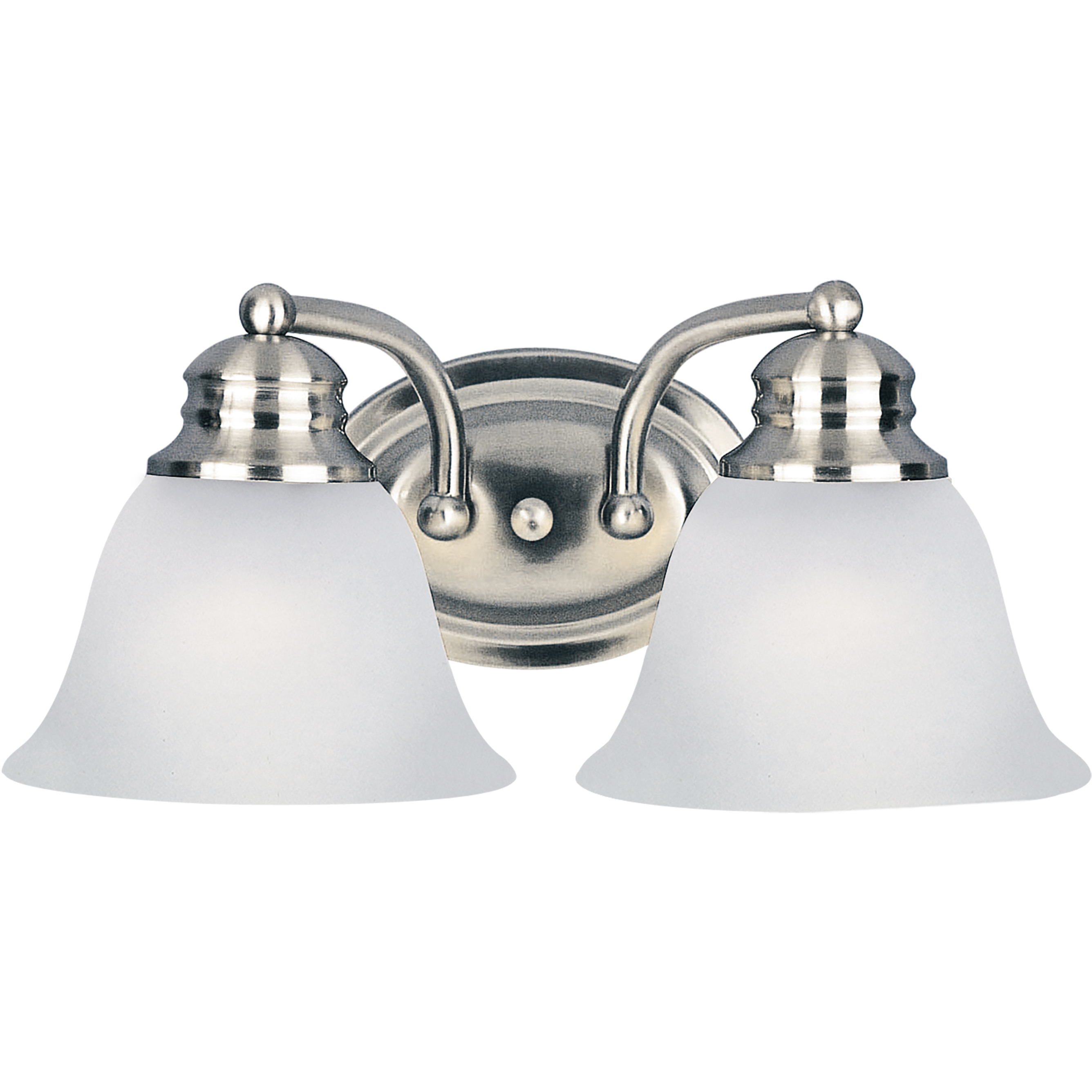 Malaga 2 Light 13.25 inch Satin Nickel Bath Vanity Wall Light in Frosted