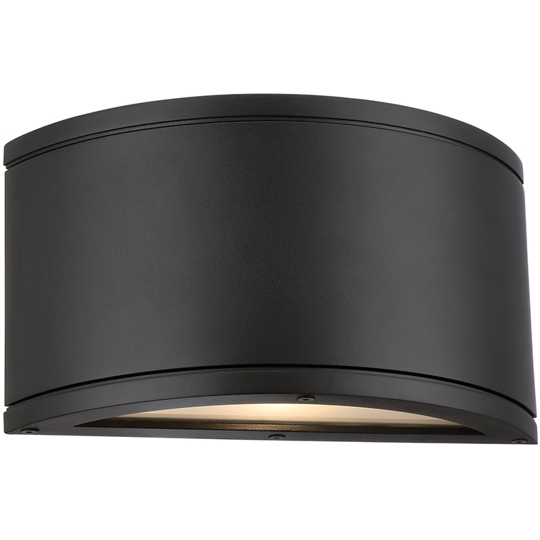 Tube LED 5.38 inch Black Outdoor Wall Light