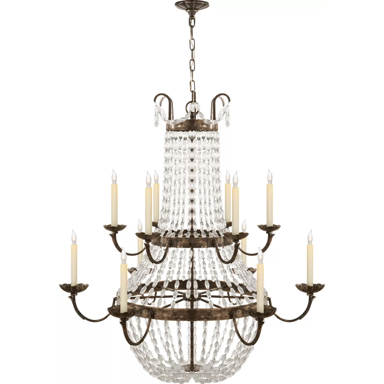 Chapman & Myers Paris Flea Market 12 Light 39.5 inch Sheffield Silver Chandelier Ceiling Light, Grande