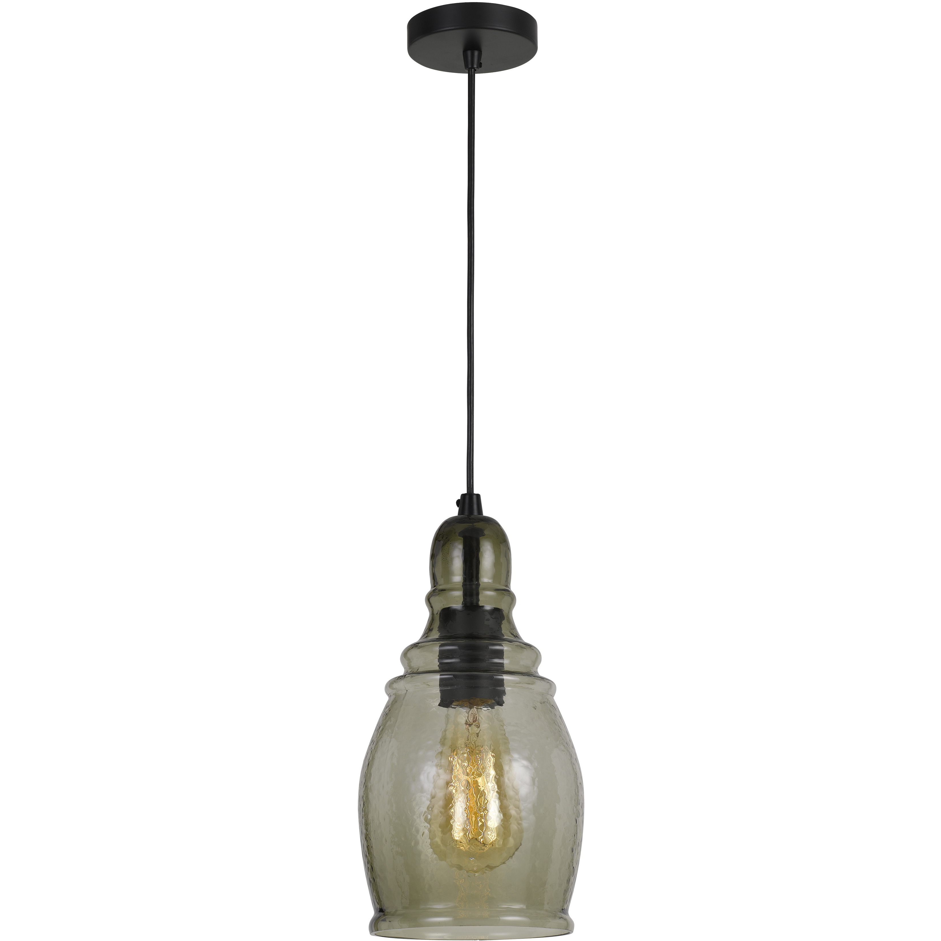 Teramo 1 Light 6 inch Smoky Glass Pendant Ceiling Light