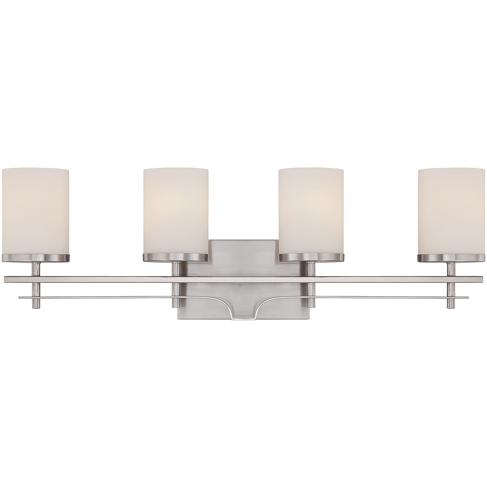 Colton 4 Light 28.5 inch Satin Nickel Bathroom Vanity Light Wall Light, Essentials