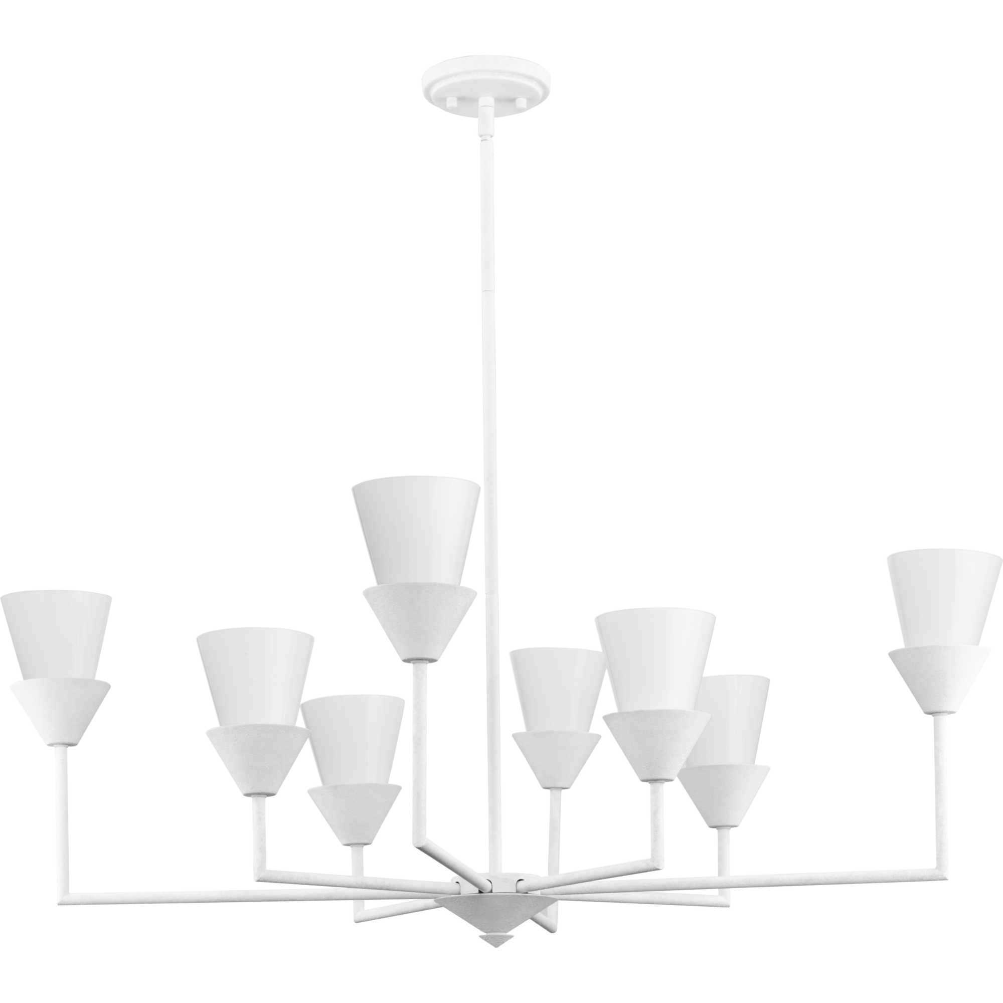 Pinellas 8 Light 40 inch White Plaster Chandelier Ceiling Light, Design Series