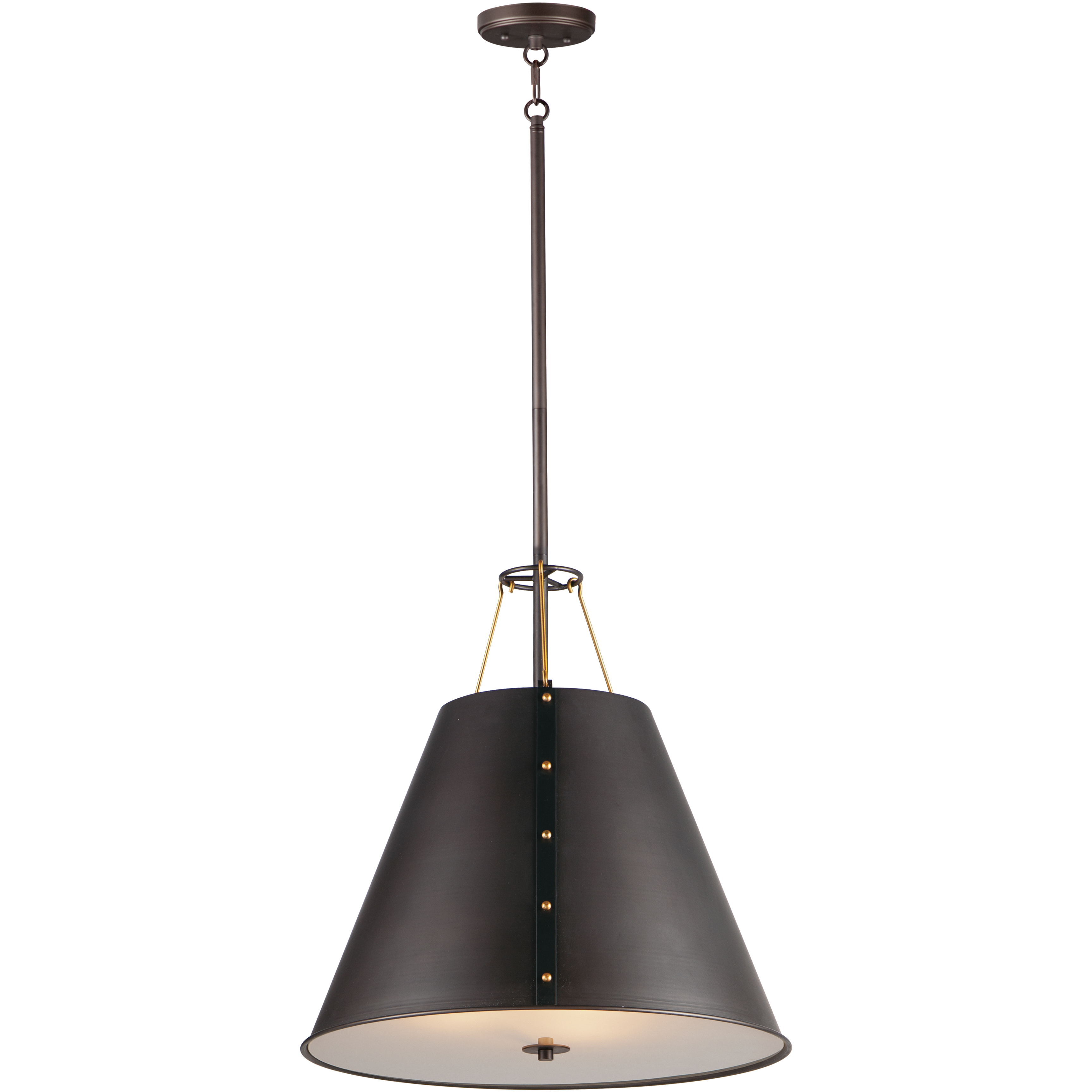 Trestle 3 Light 20 inch Oil Rubbed Bronze and Antique Brass Multi-Light Pendant Ceiling Light