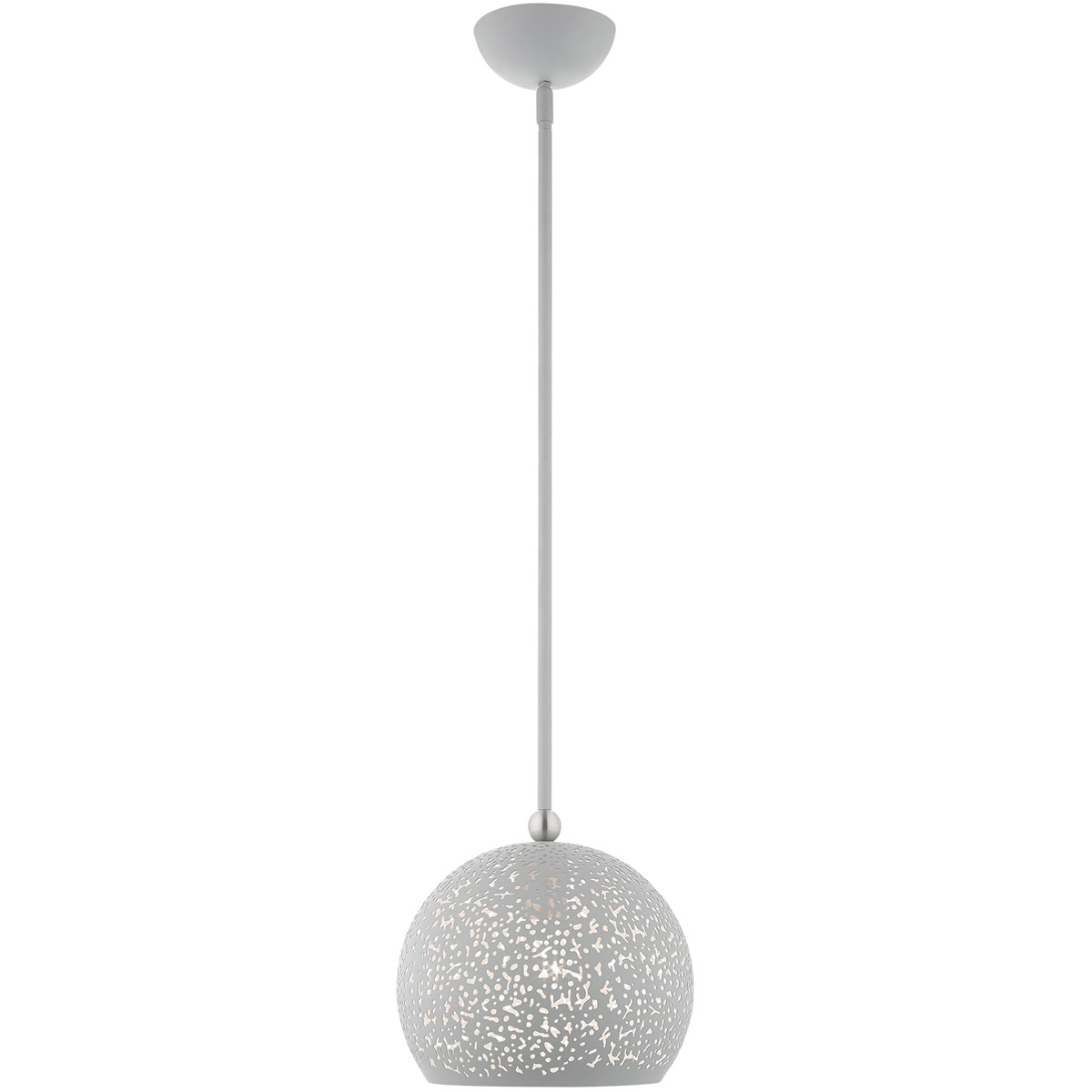 Charlton 1 Light 9.88 inch Nordic Gray with Brushed Nickel Accents Pendant Ceiling Light