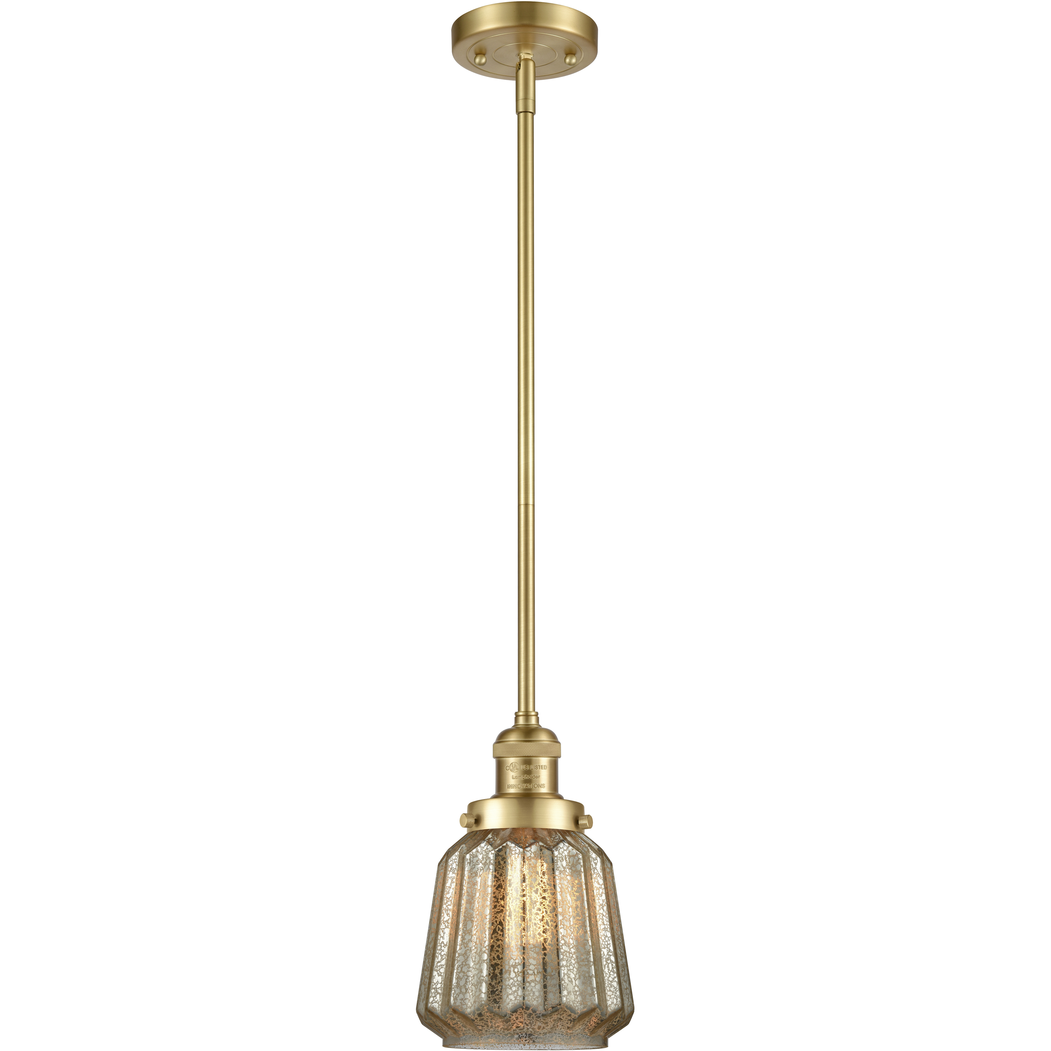 Franklin Restoration Chatham 1 Light 6 inch Satin Gold Mini Pendant Ceiling Light in Incandescent, Mercury, Franklin Restoration