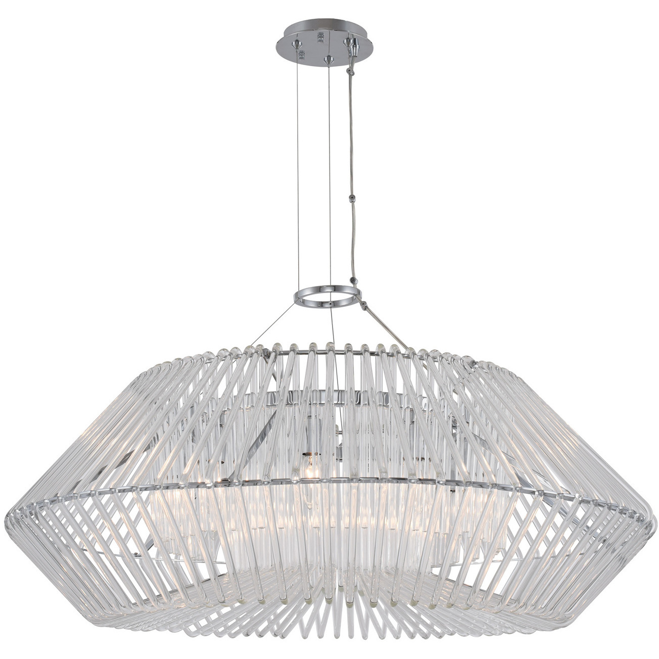 Taza 9 Light 36 inch Chrome Pendant Ceiling Light