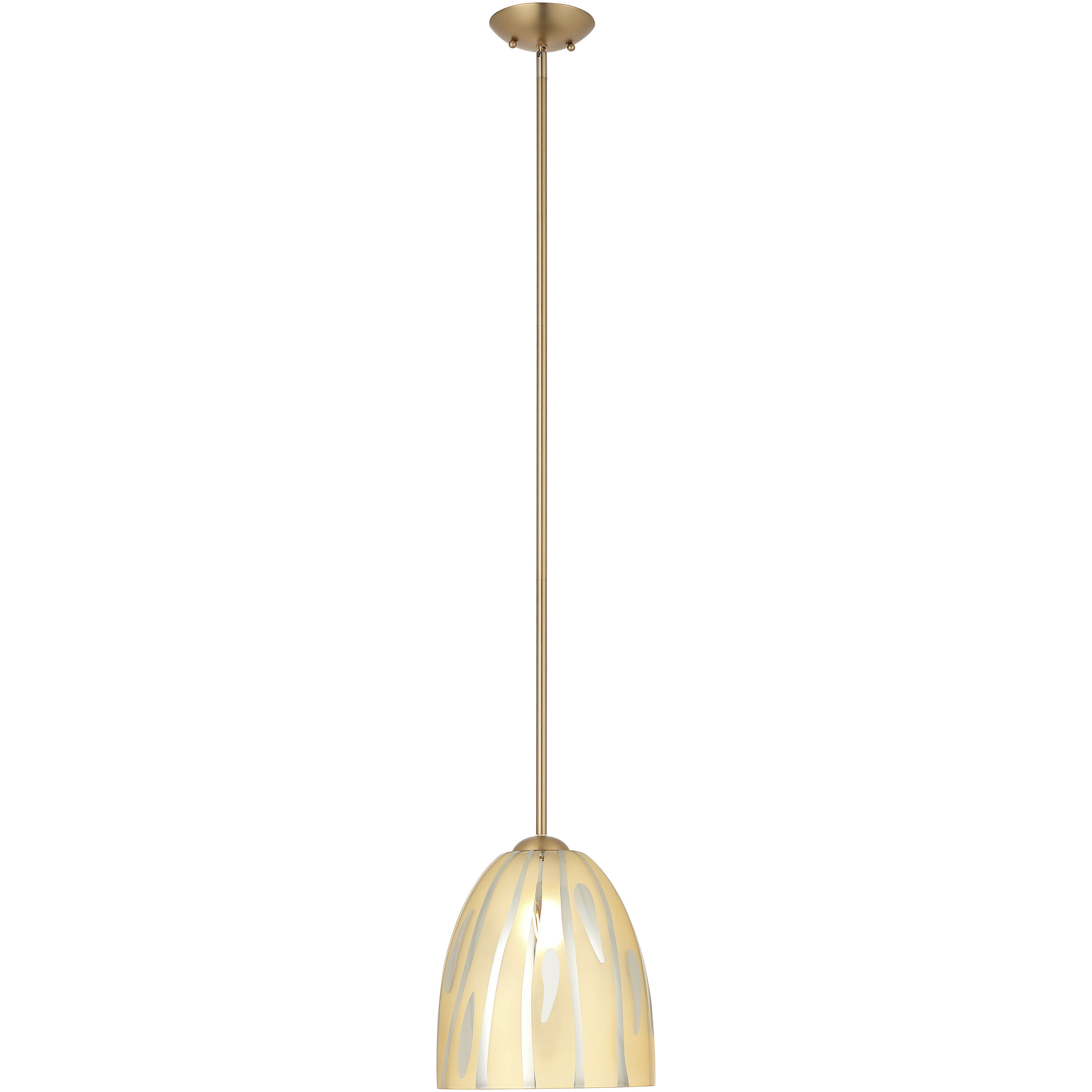 Chroman Empire 1 Light 9.85 inch Satin Gold Pendant Ceiling Light