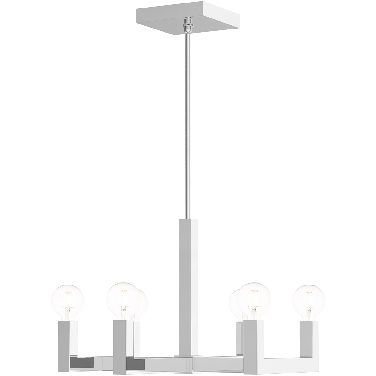 Solna 6 Light 24.38 inch Polished Chrome Chandelier Ceiling Light