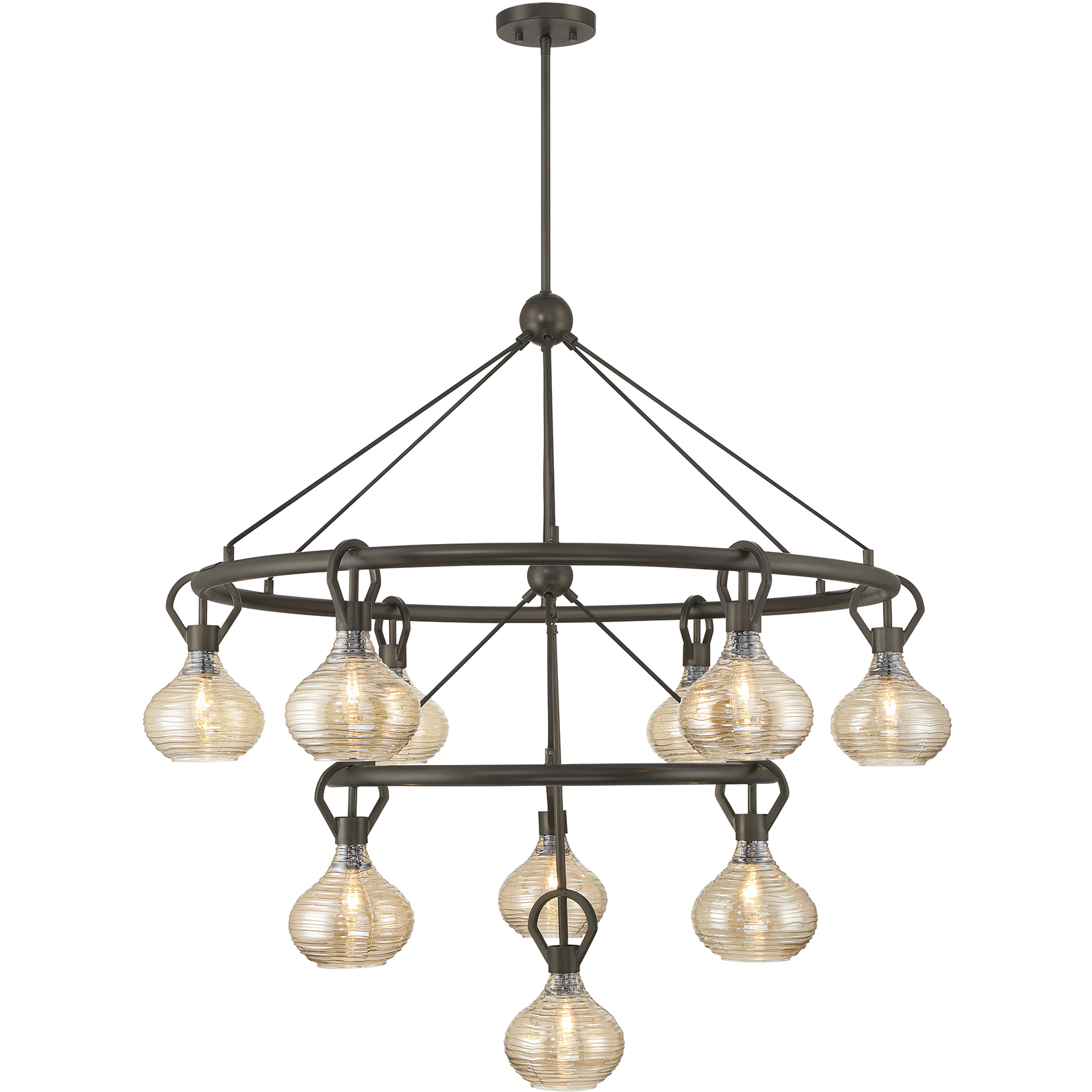 Sheriden 10 Light 40 inch Mediterranean Bronze Chandelier Ceiling Light