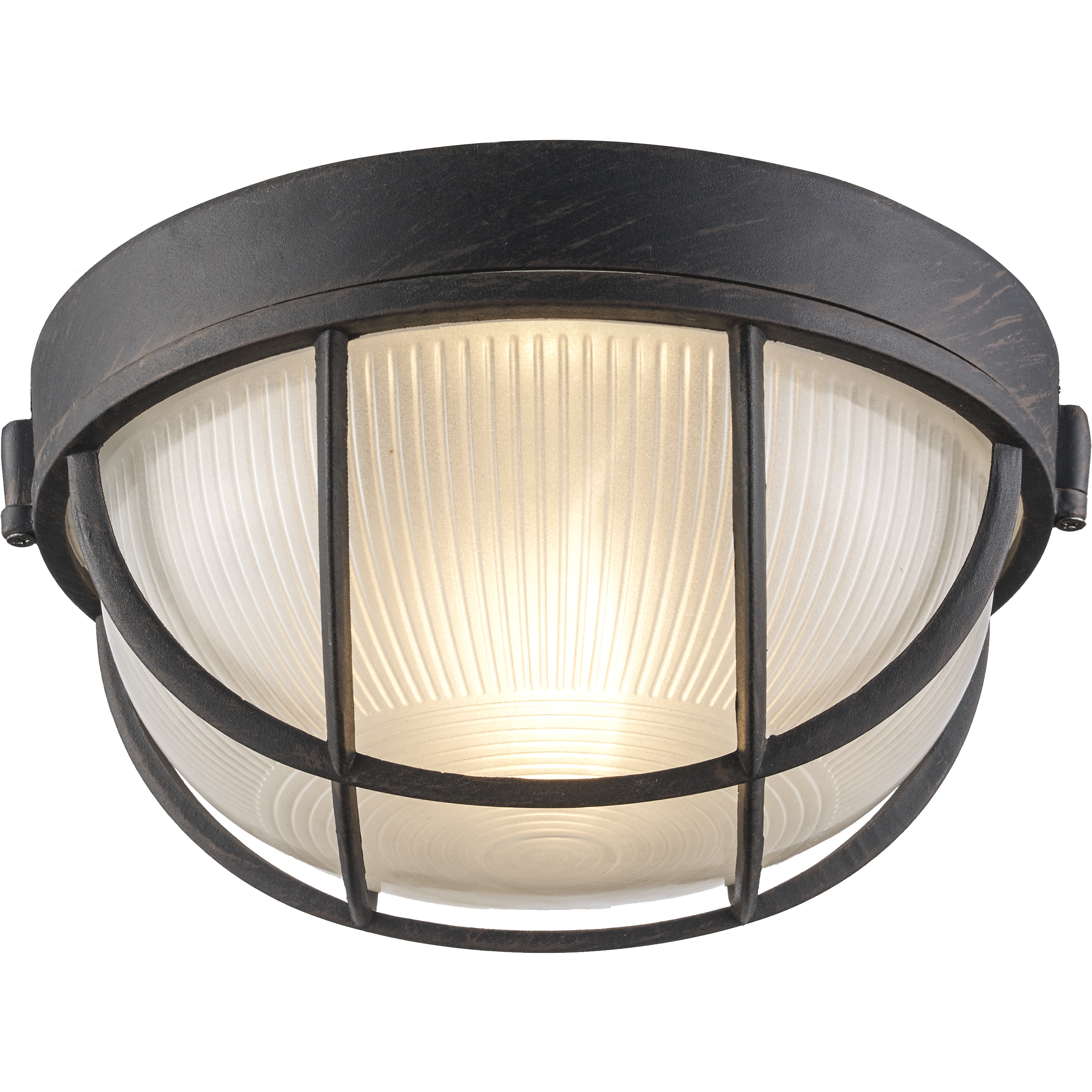 Aria 1 Light 10 inch Rust Outdoor Bulkhead