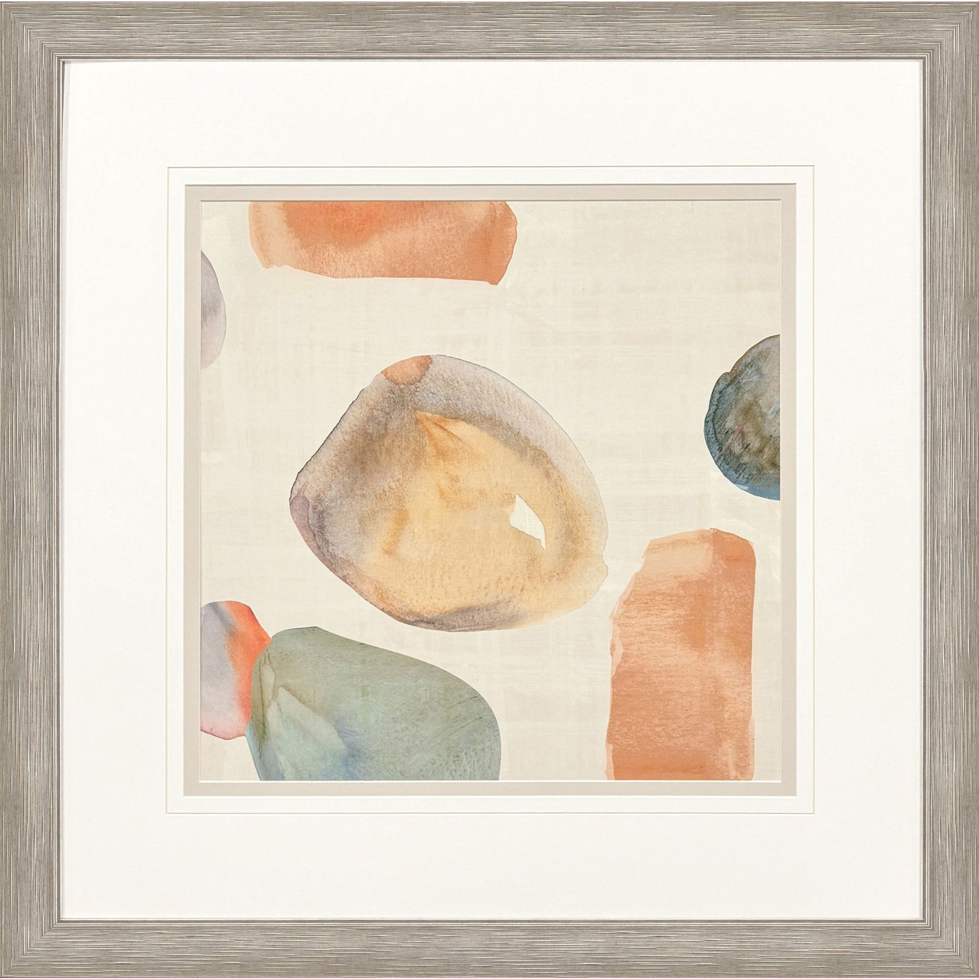Wicker Terracotta Orange and Green and Beige and Rust Framed Art
