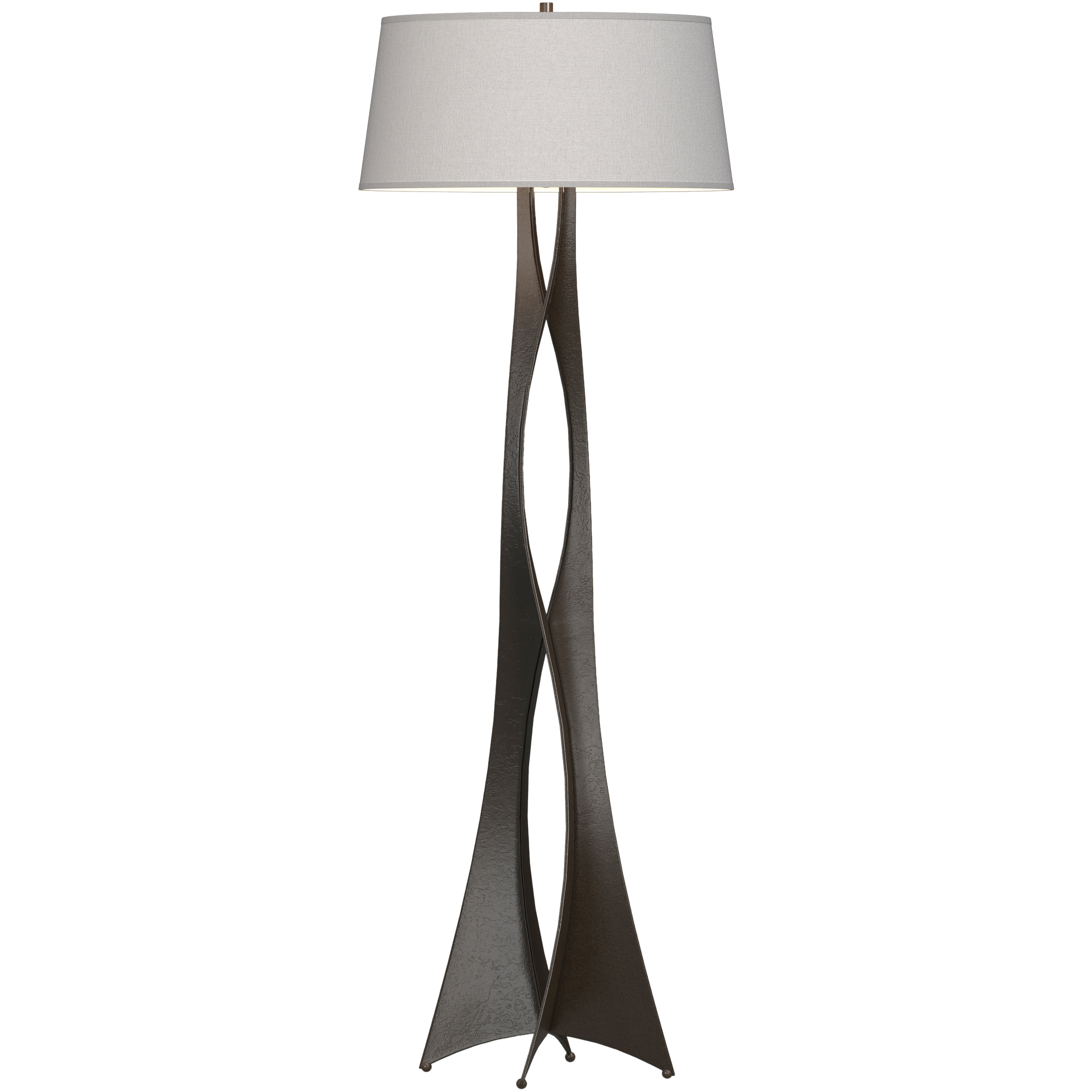 Moreau 62.6 inch 150 watt Oil Rubbed Bronze Floor Lamp Portable Light in Flax
