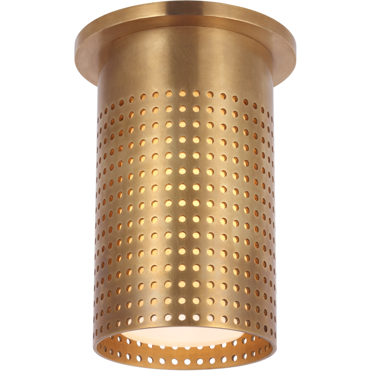 Kelly Wearstler Precision LED 3.5 inch Antique-Burnished Brass Monopoint Flush Mount Ceiling Light