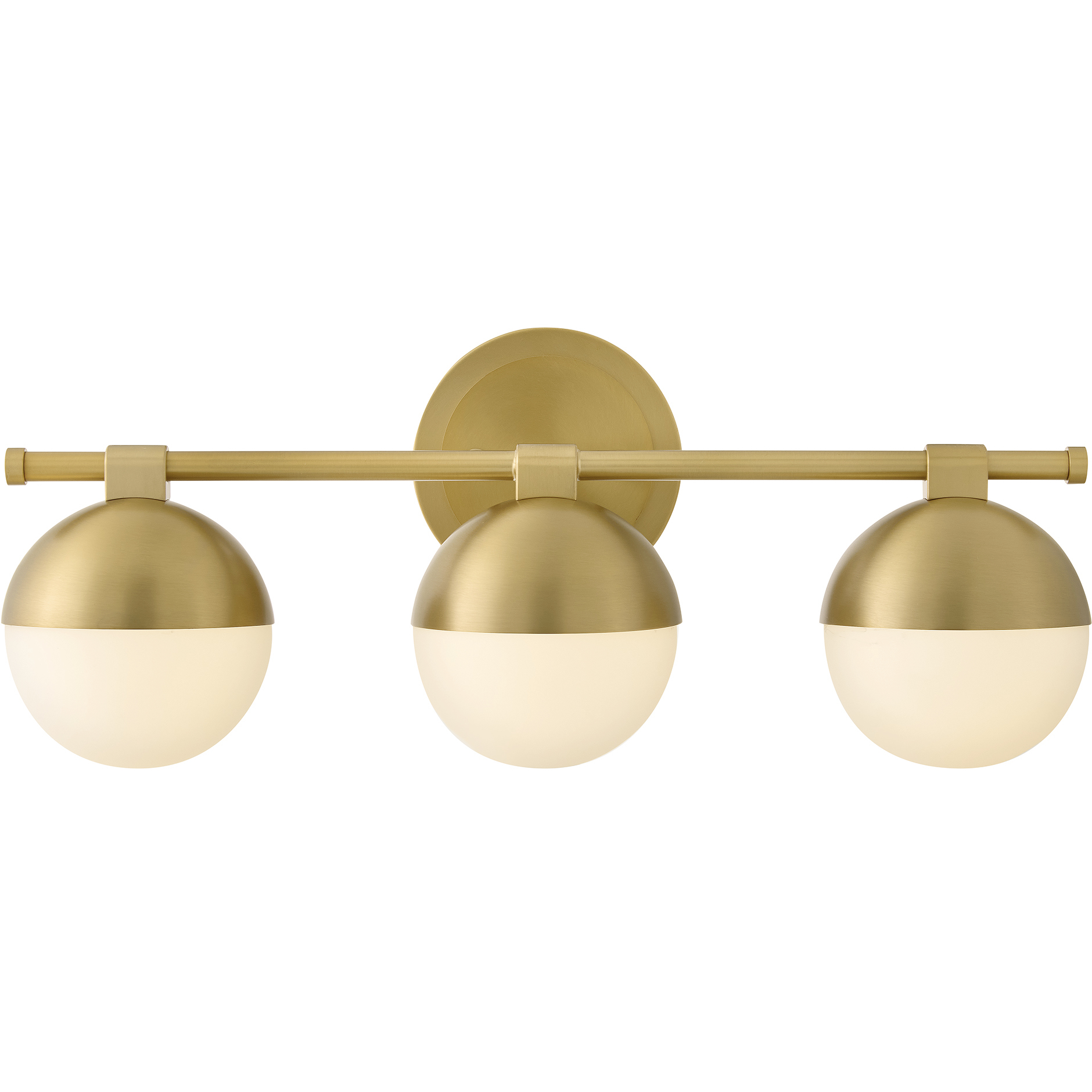 Bowie 3 Light 22.5 inch Lacquered Brass Vanity Light Wall Light