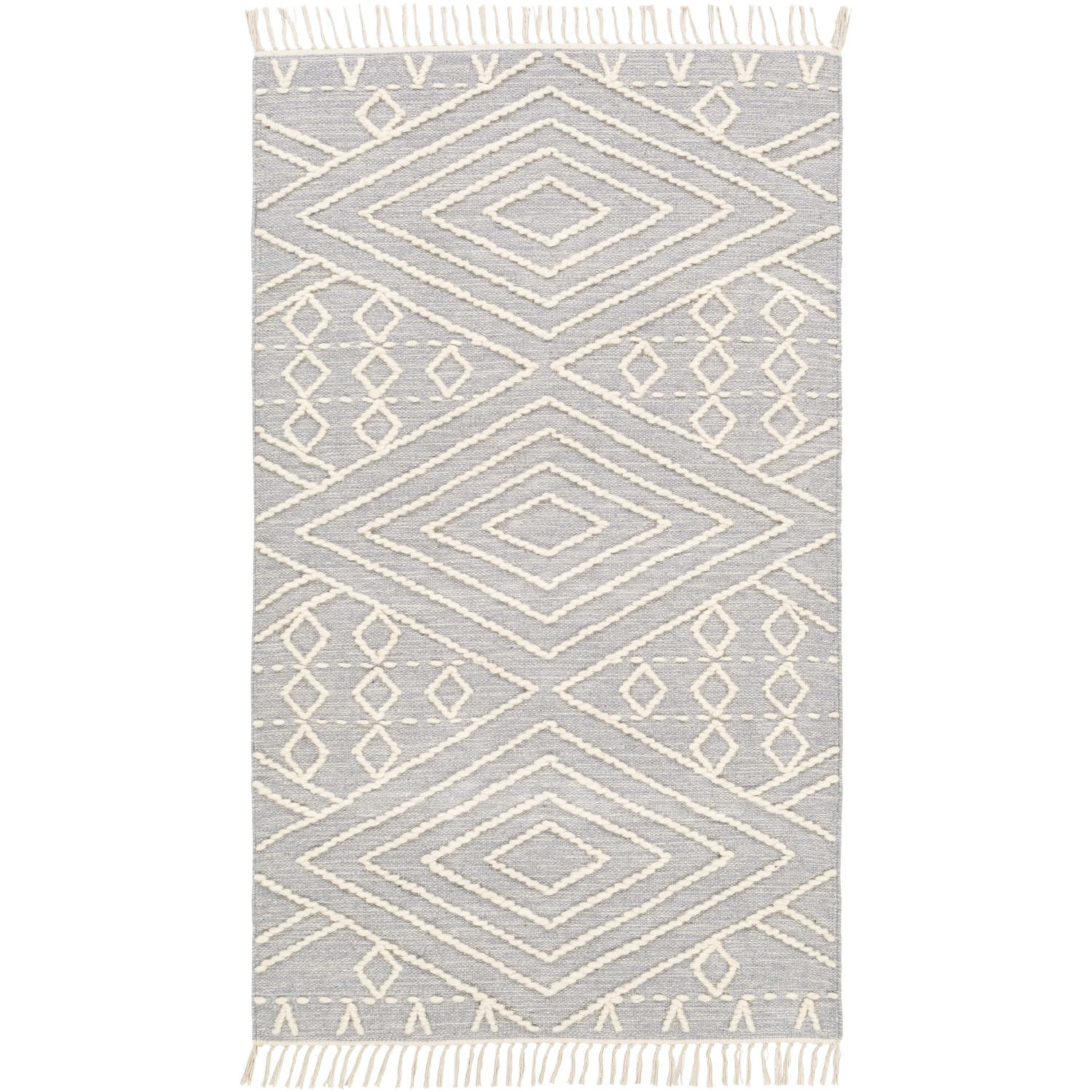 Bedouin 36 X 24 inch Medium Gray/Cream Rugs