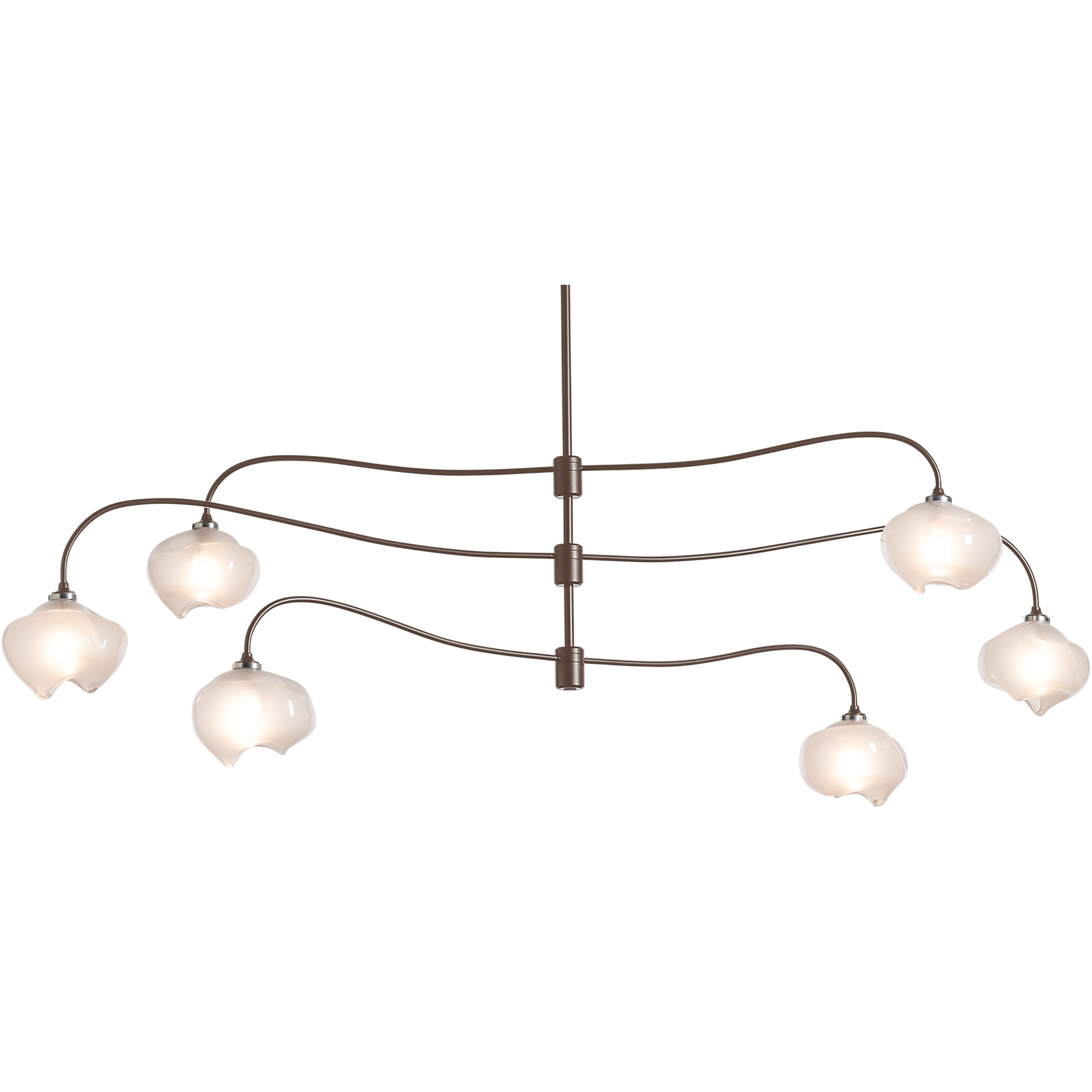 Ume 6 Light 58.6 inch Bronze Pendant Ceiling Light in Frosted, Large