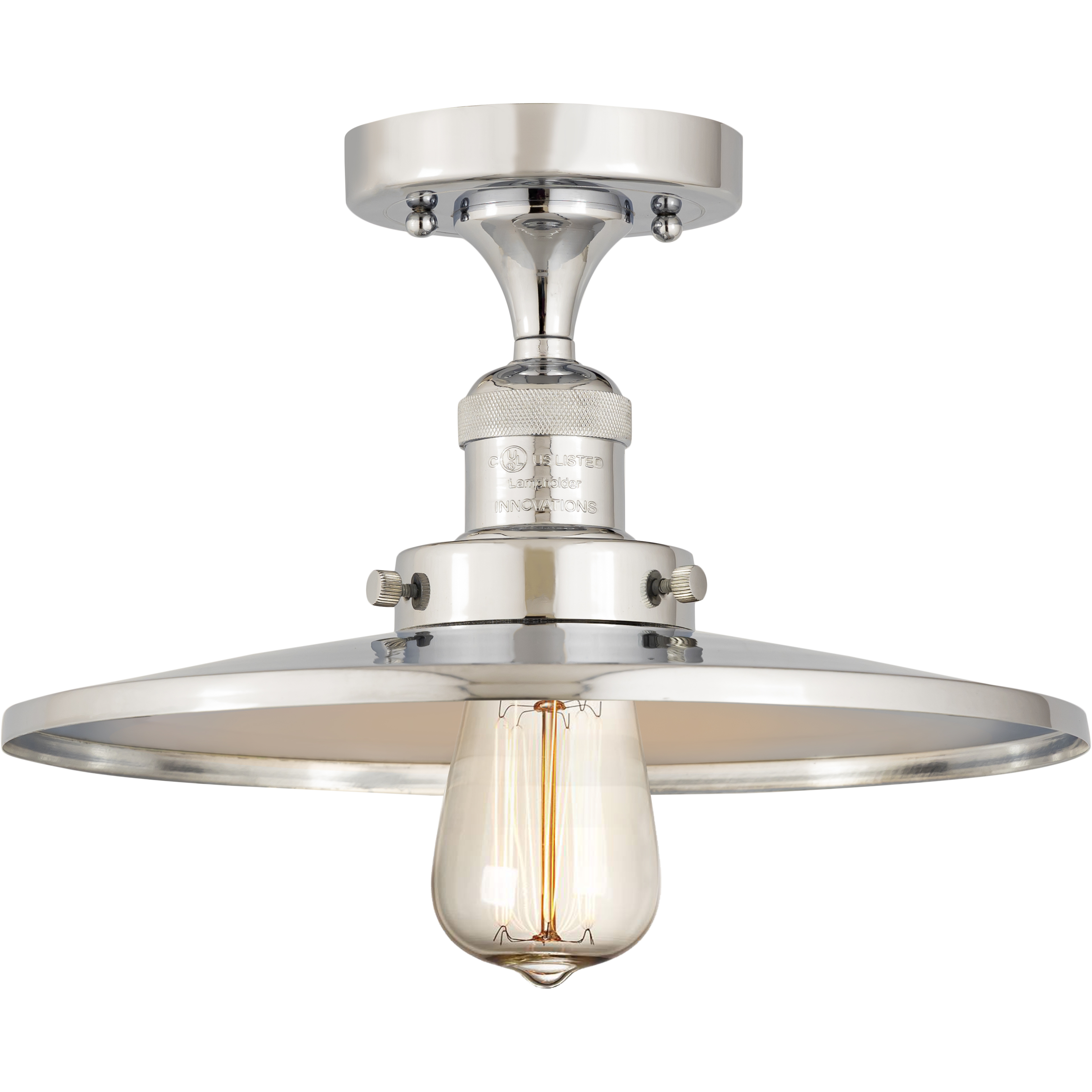 Franklin Restoration Appalachian 1 Light 12 inch Polished Chrome Semi-Flush Mount Ceiling Light