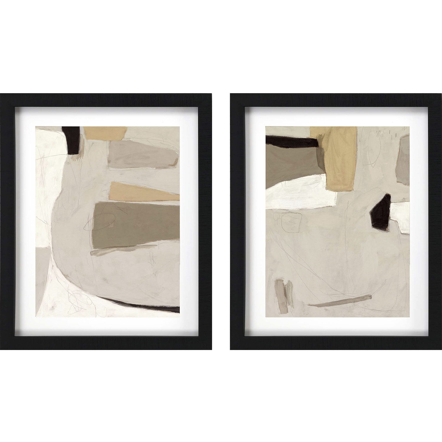 Yukon Beige and Black and Brown and Sepia Framed Art