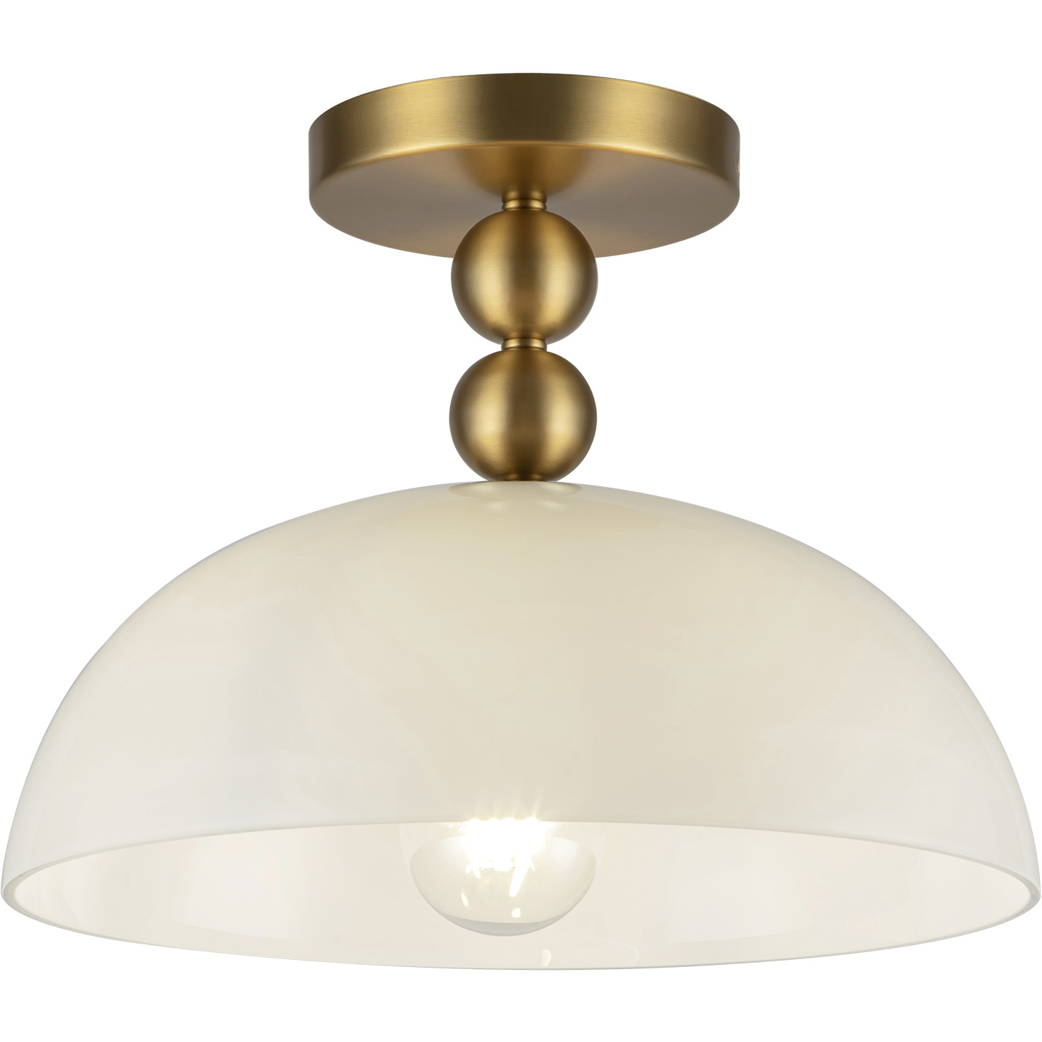 Alora Mood Paisley 1 Light 11.88 inch Brushed Gold Semi-Flush Mount Ceiling Light