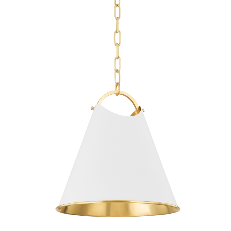 Burnbay 1 Light 13.75 inch Aged Brass Pendant Ceiling Light