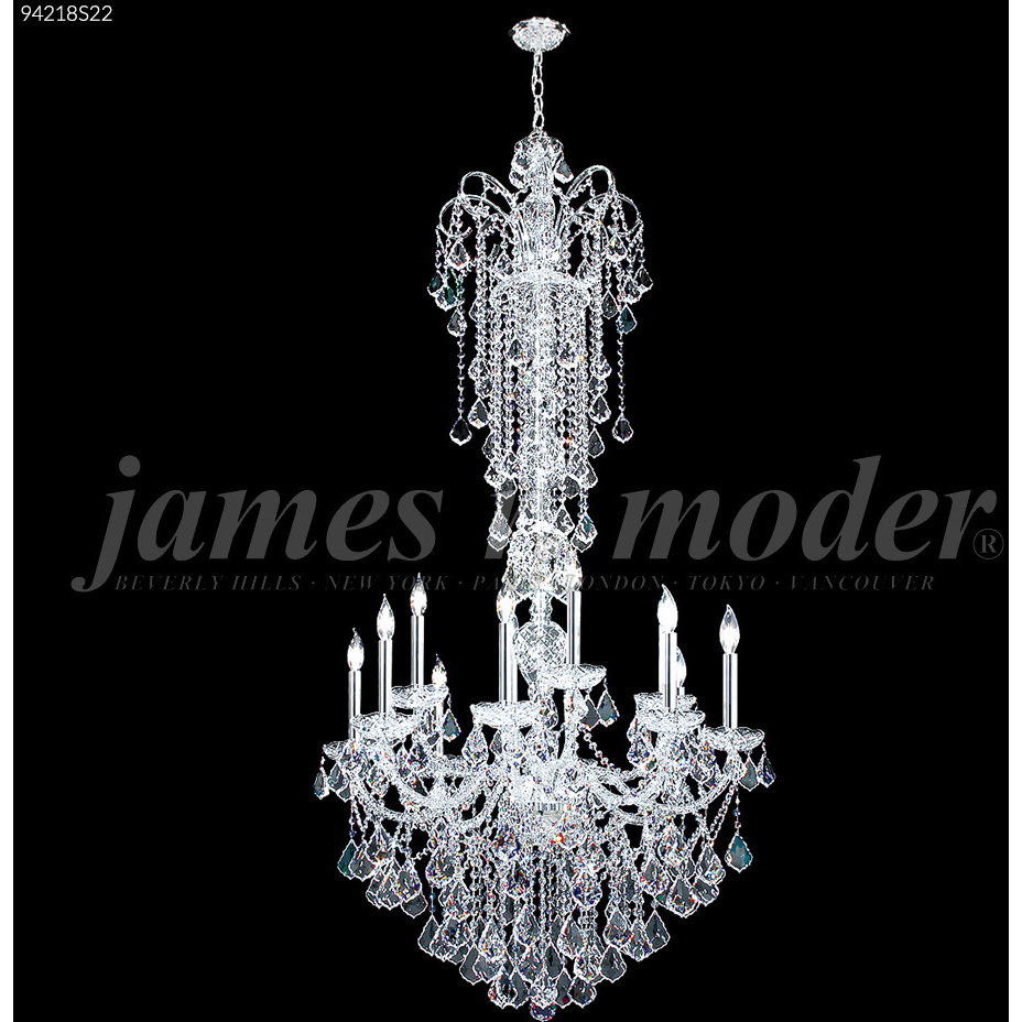 Vienna 12 Light 33 inch Silver Entry Chandelier Ceiling Light, Large