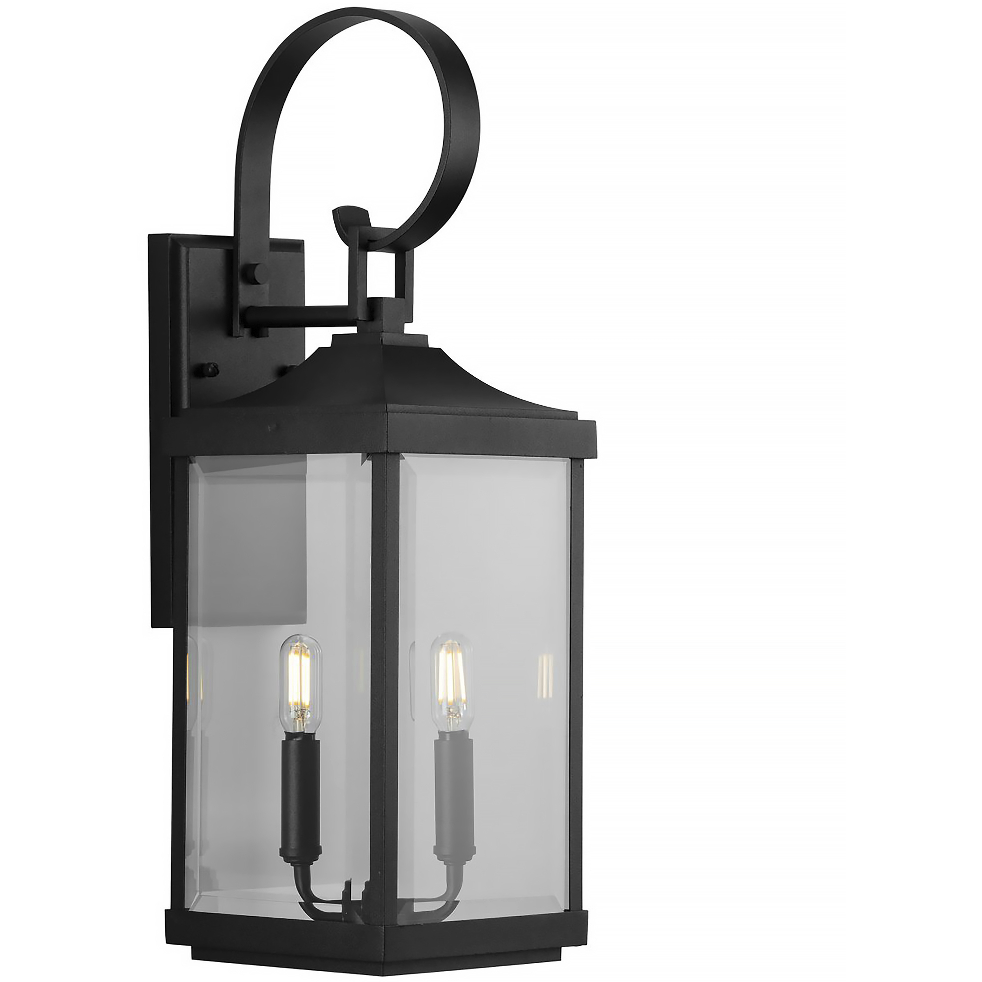 Gibbes Street 2 Light 22 inch Textured Black Outdoor Wall Lantern, Medium, Design Series