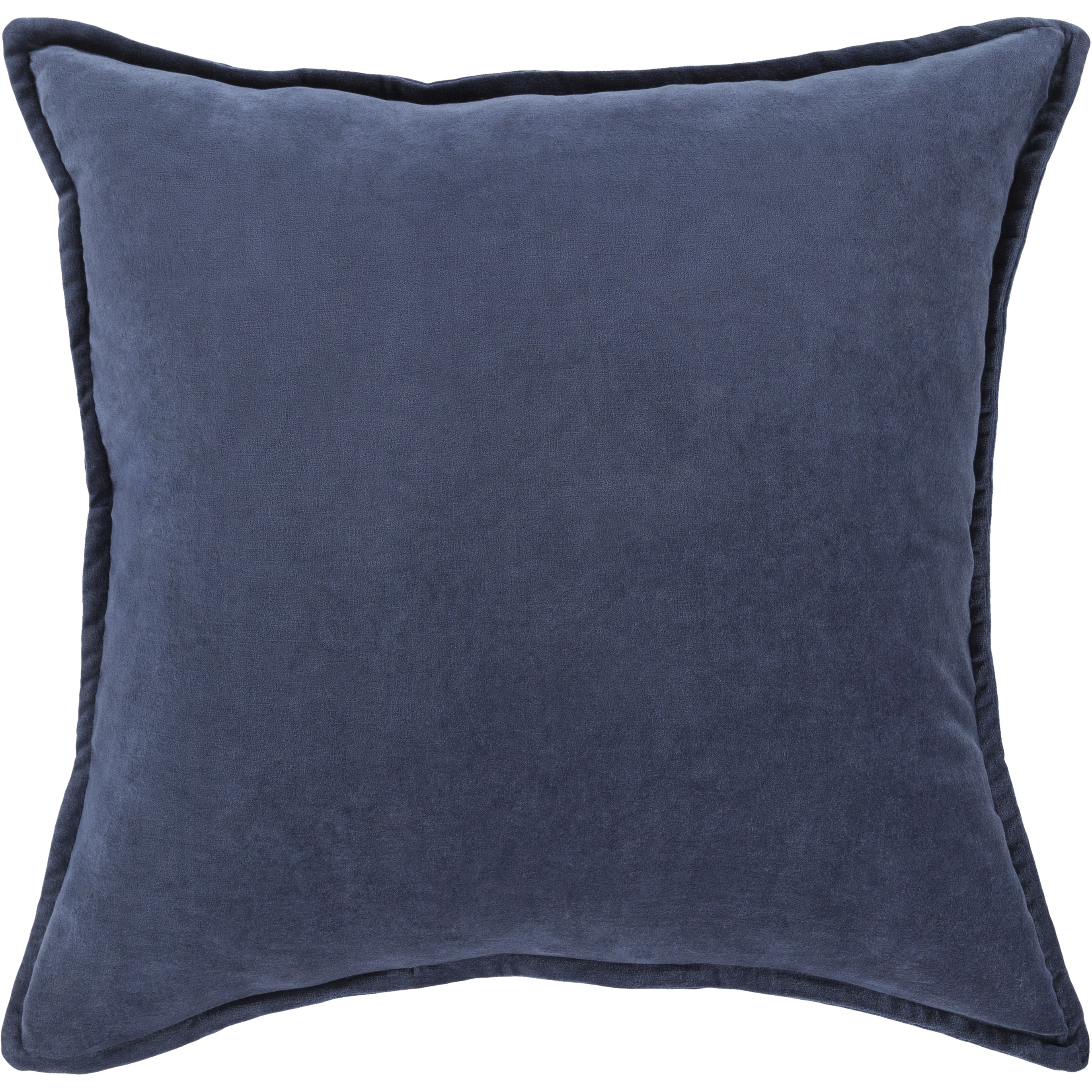 Cotton Velvet 18 X 18 inch Navy Pillow Kit, Square