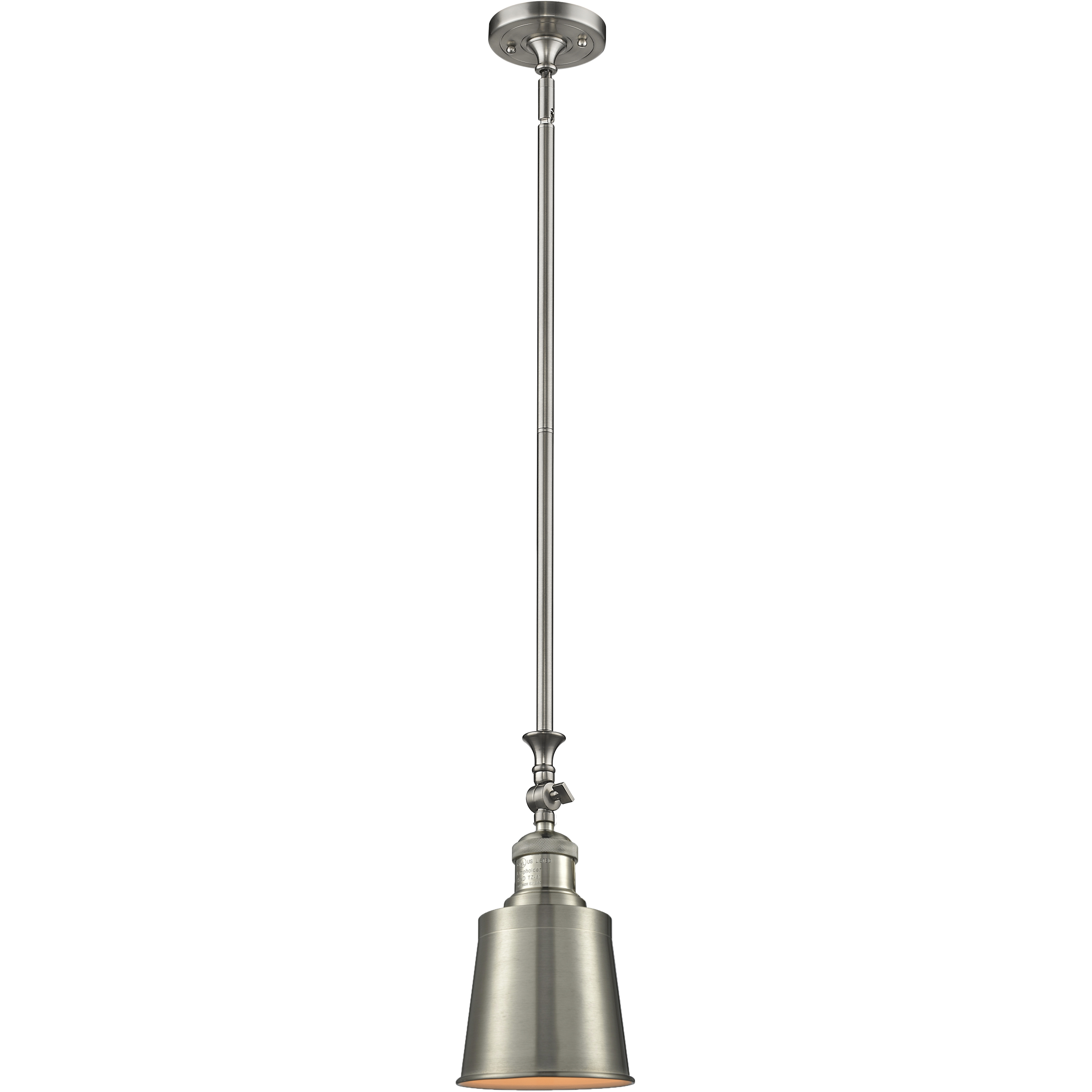 Franklin Restoration Addison 1 Light 5 inch Brushed Satin Nickel Mini Pendant Ceiling Light in Incandescent, Franklin Restoration