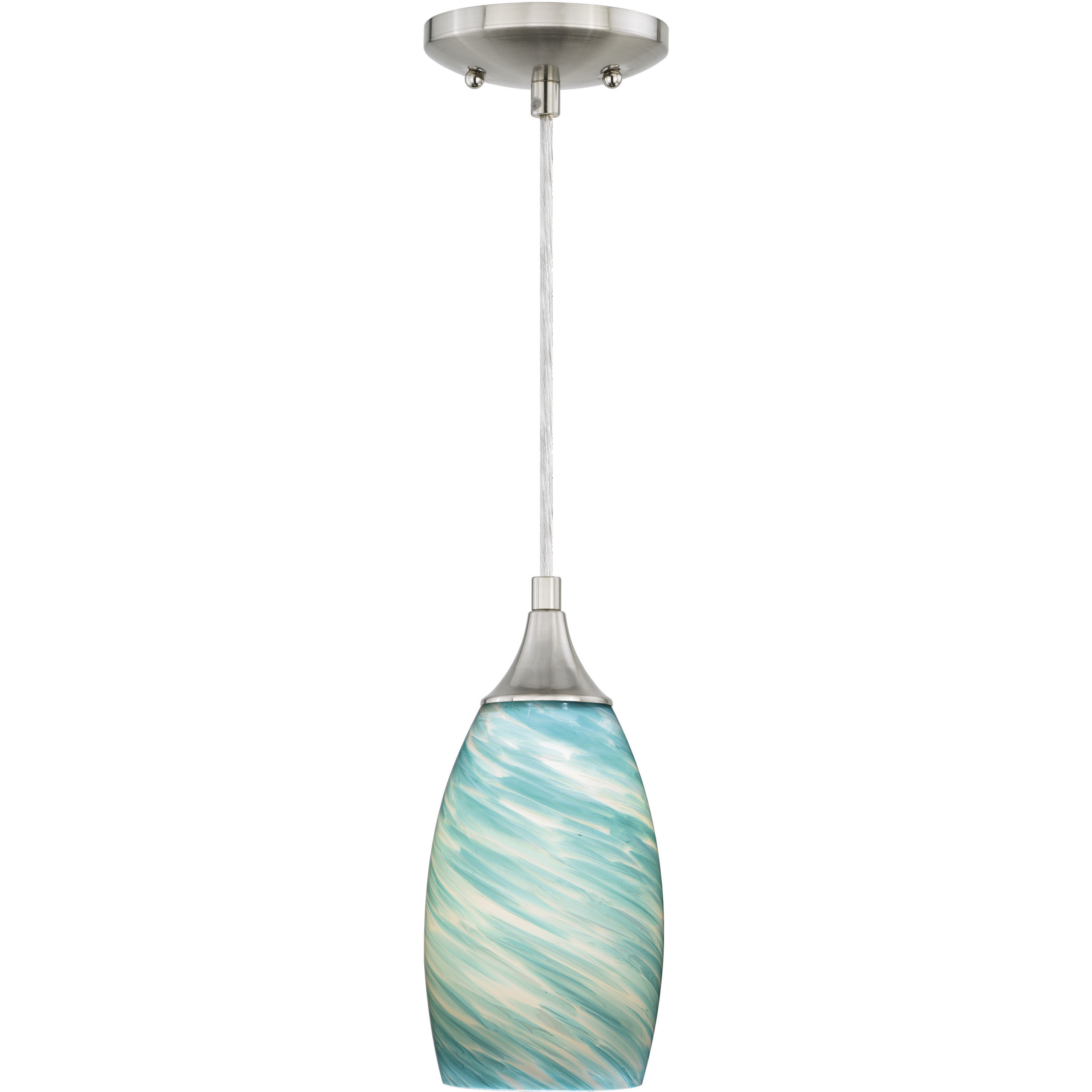 Milano LED 4.75 inch Satin Nickel Mini Pendant Ceiling Light