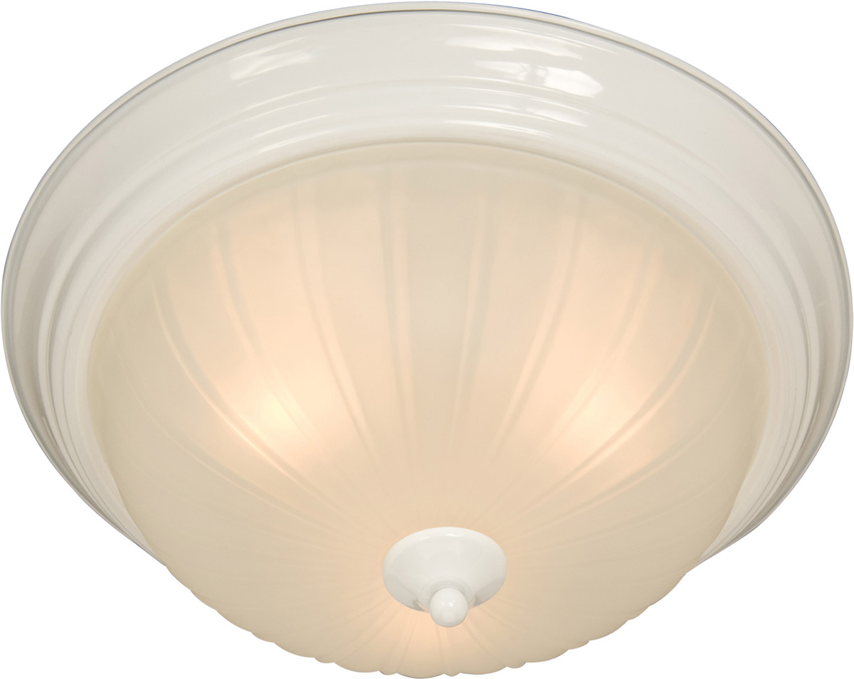 Essentials - 583x 1 Light 12 inch White Flush Mount Ceiling Light