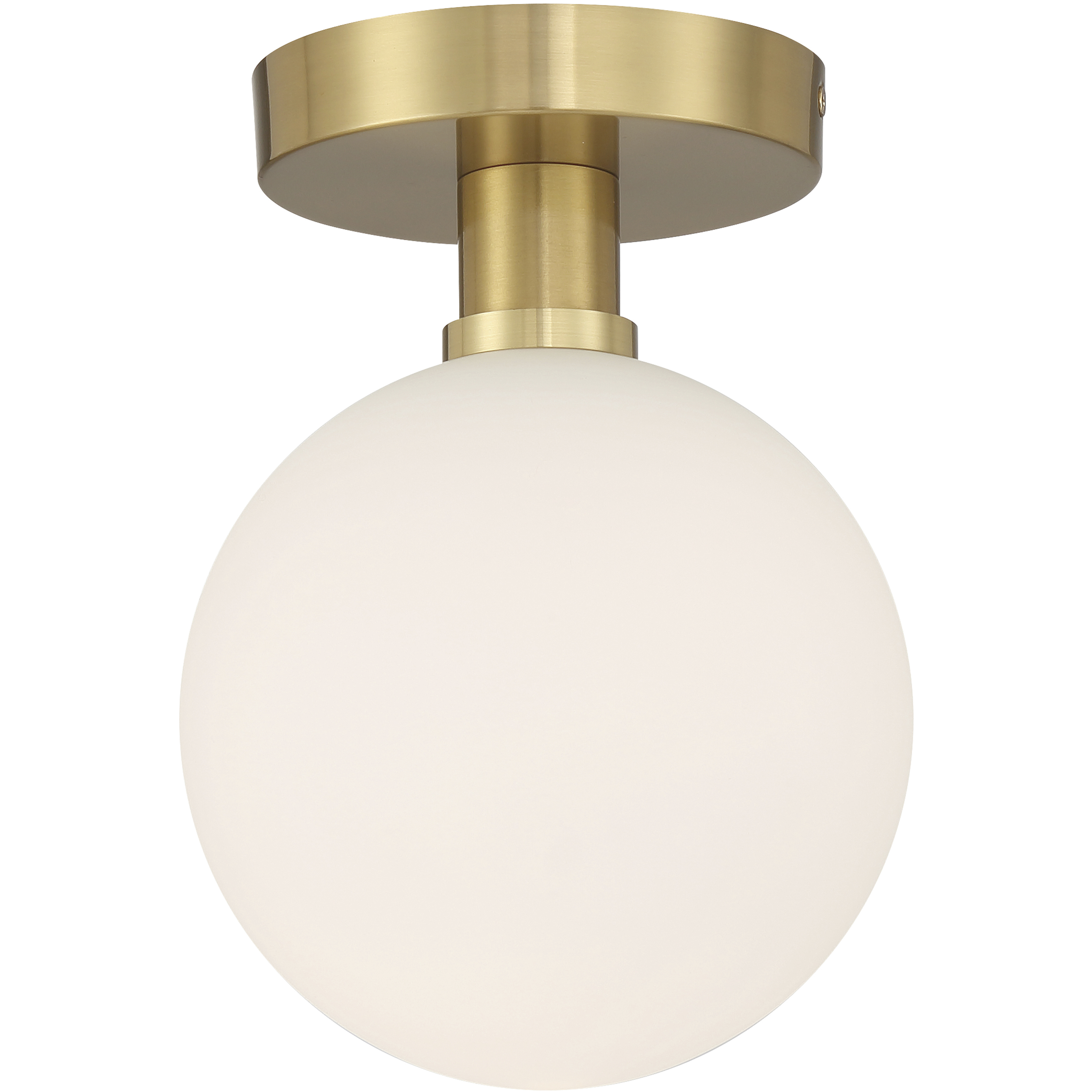 Michelle 7 inch Antique Brass Semi Flush Ceiling Light