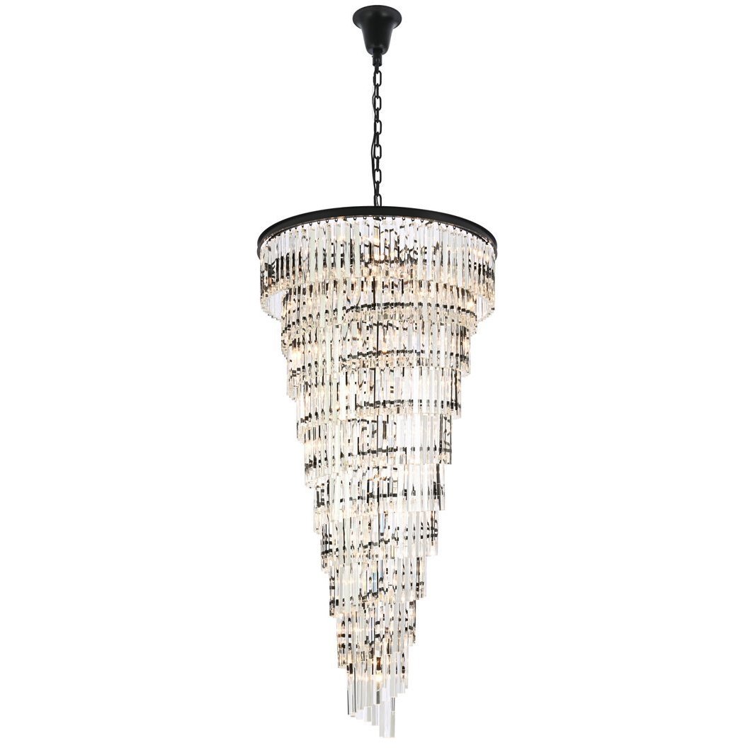 Sydney 42 Light 36.5 inch Matte Black Chandelier Ceiling Light