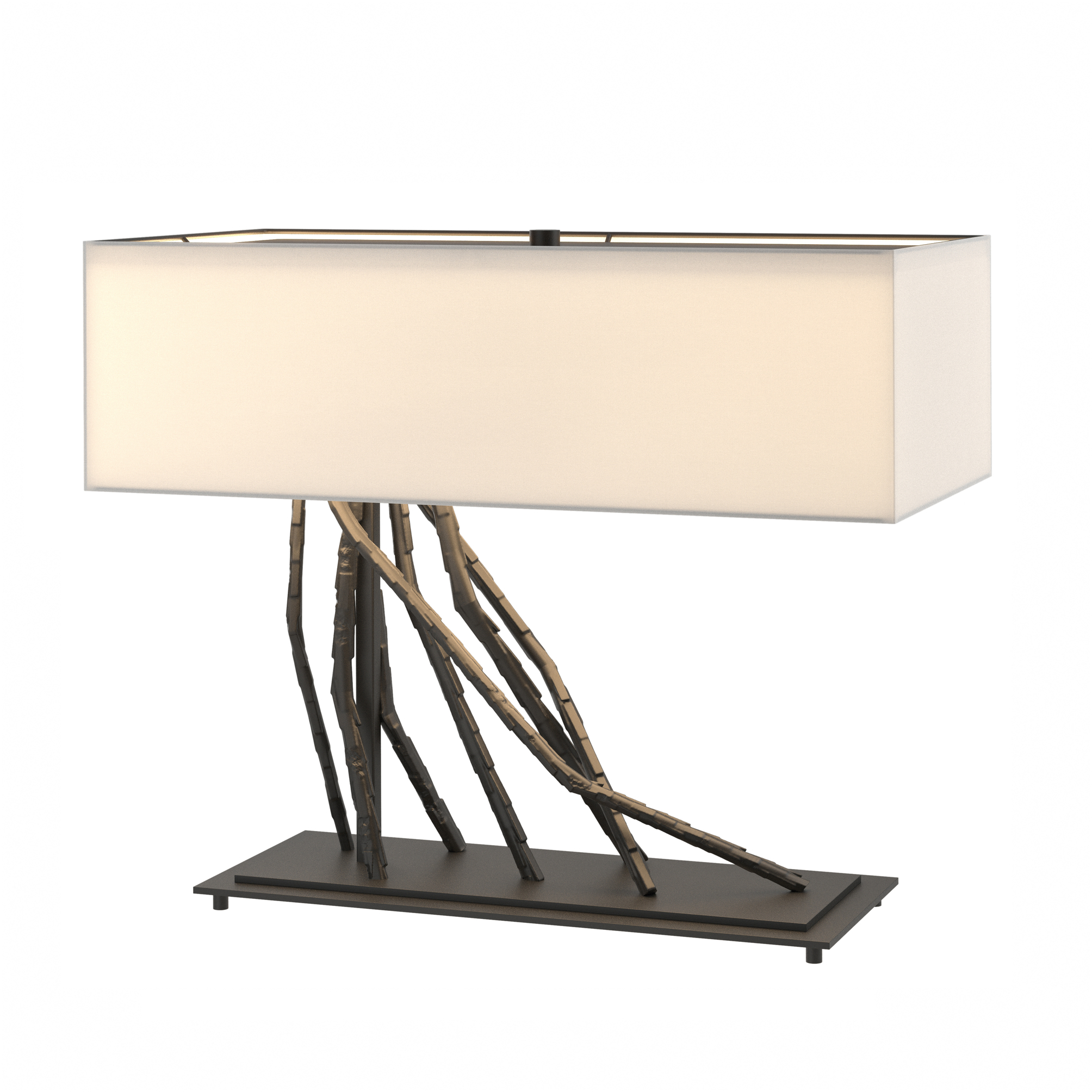 Brindille 16.5 inch 60 watt Black Table Lamp Portable Light in Natural Anna