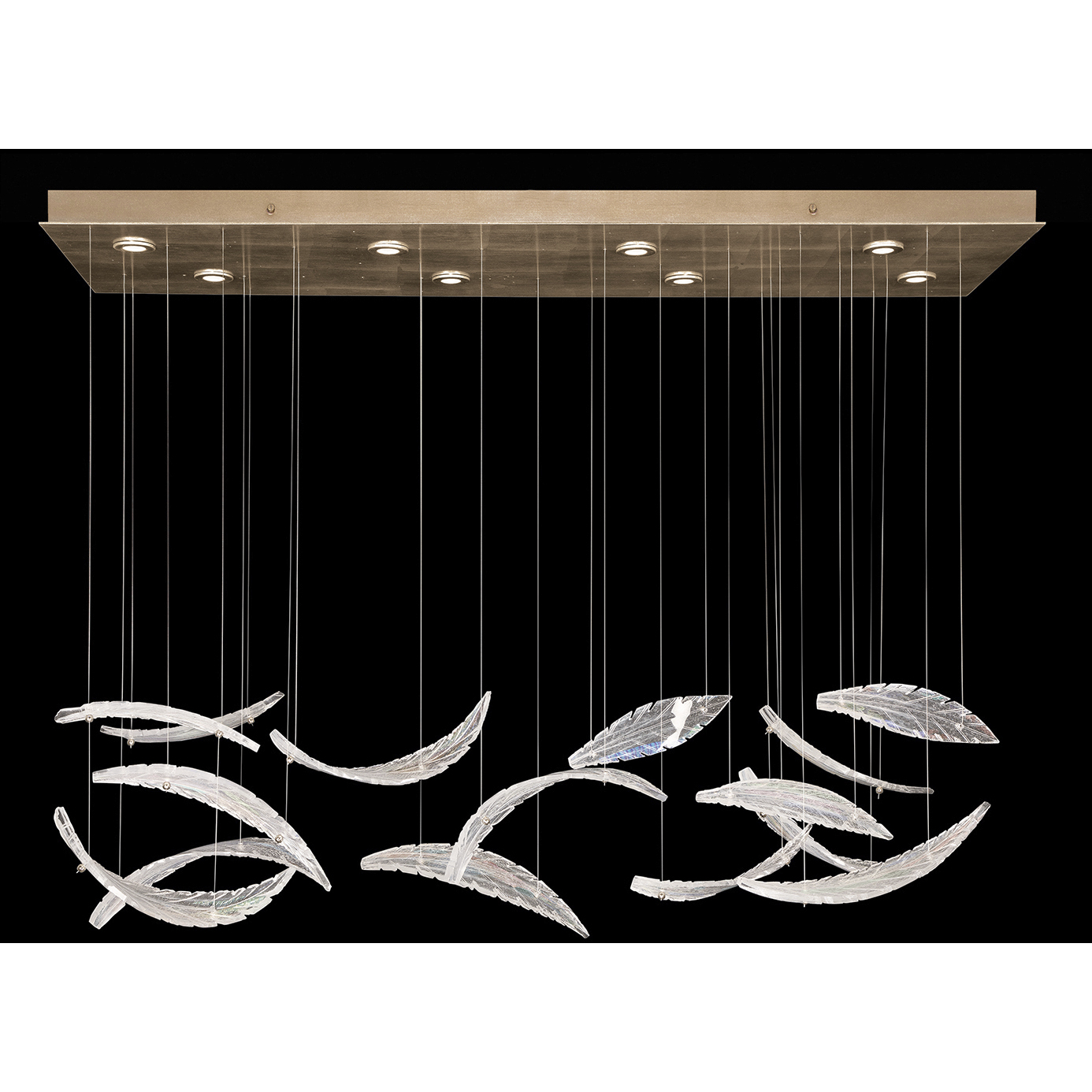 Elevate 8 Light 54 inch Gold Pendant Ceiling Light