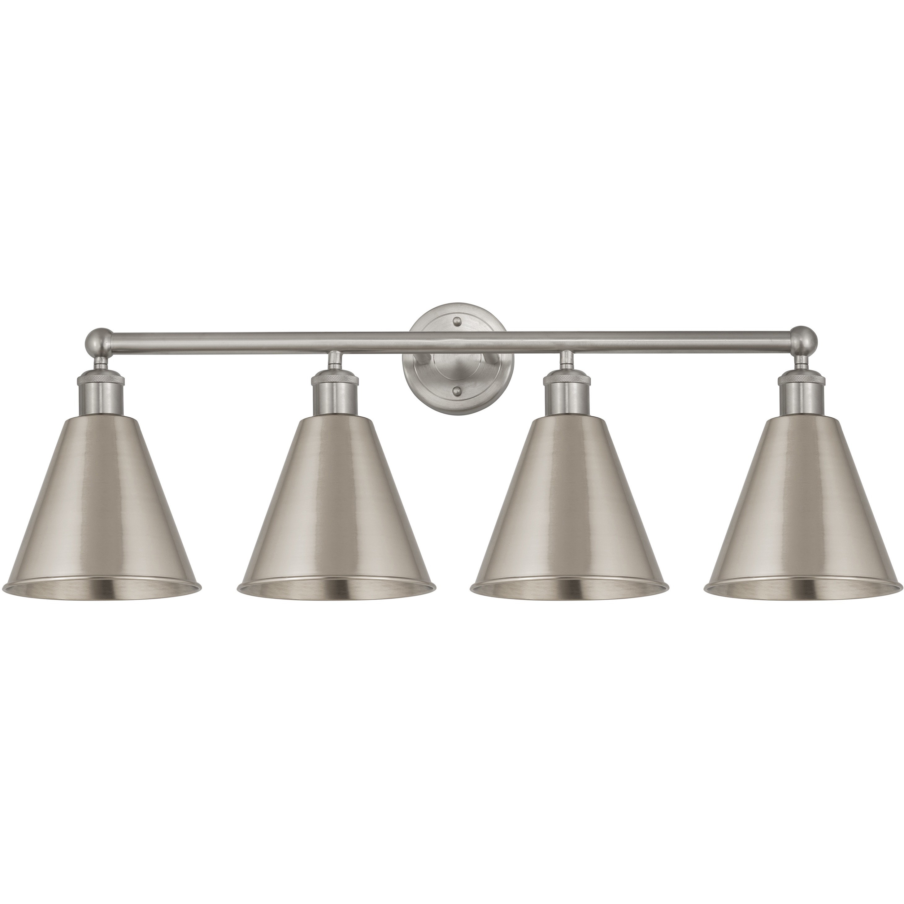 Ballston Cone 4 Light 35 inch Satin Nickel Bath Vanity Light Wall Light