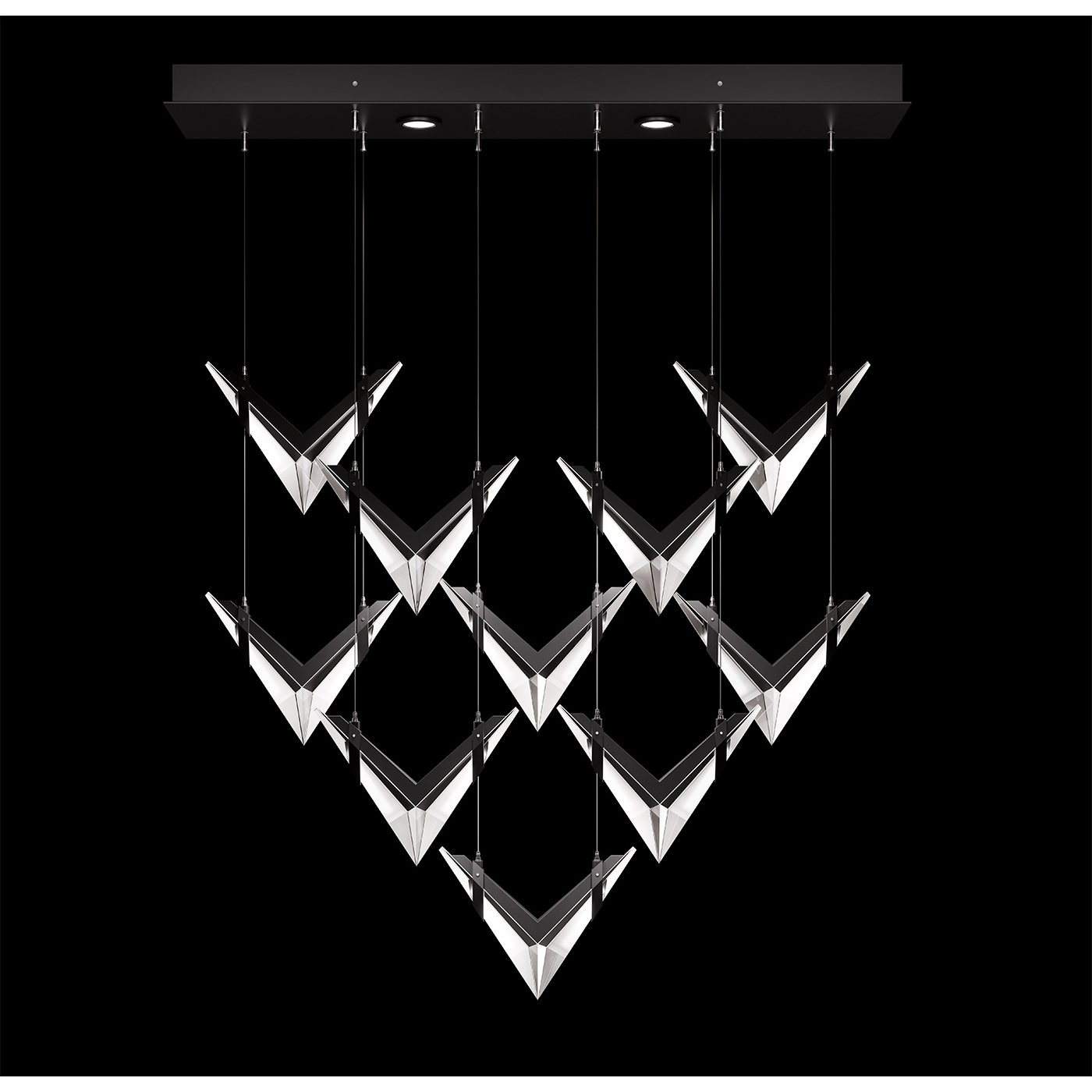 Blade 22 Light 48 inch Black Pendant Ceiling Light