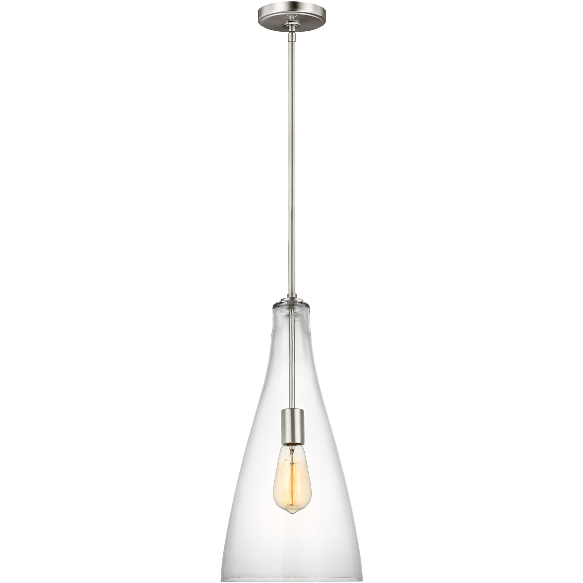 Arilda 1 Light 9 inch Brushed Nickel Pendant Ceiling Light