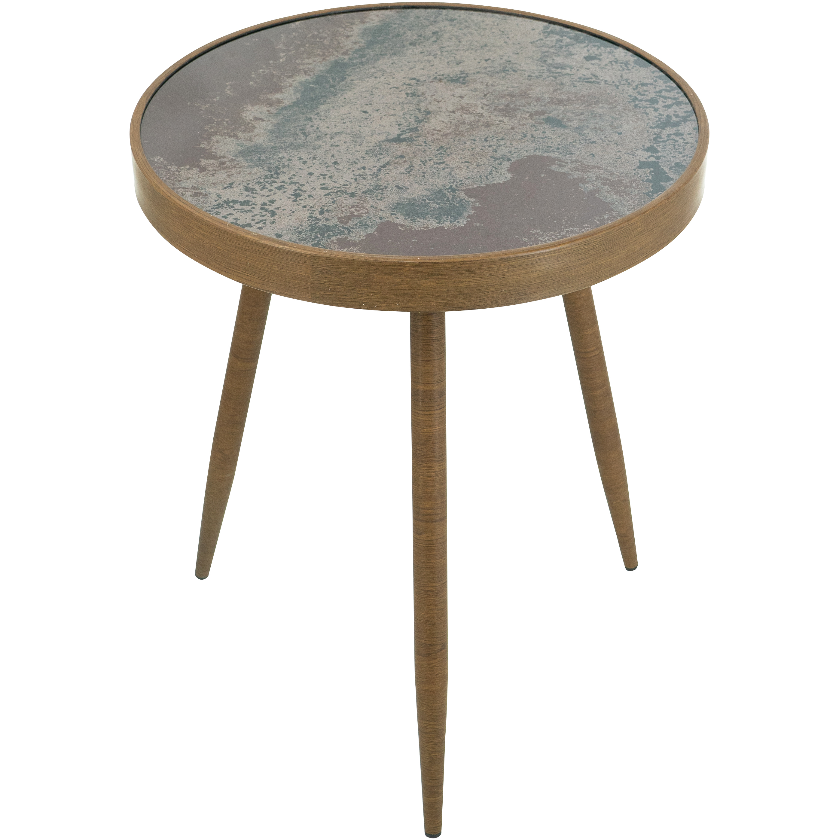 Anita 21.9 X 17.9 inch Multicolor and Antique Gold Side Table