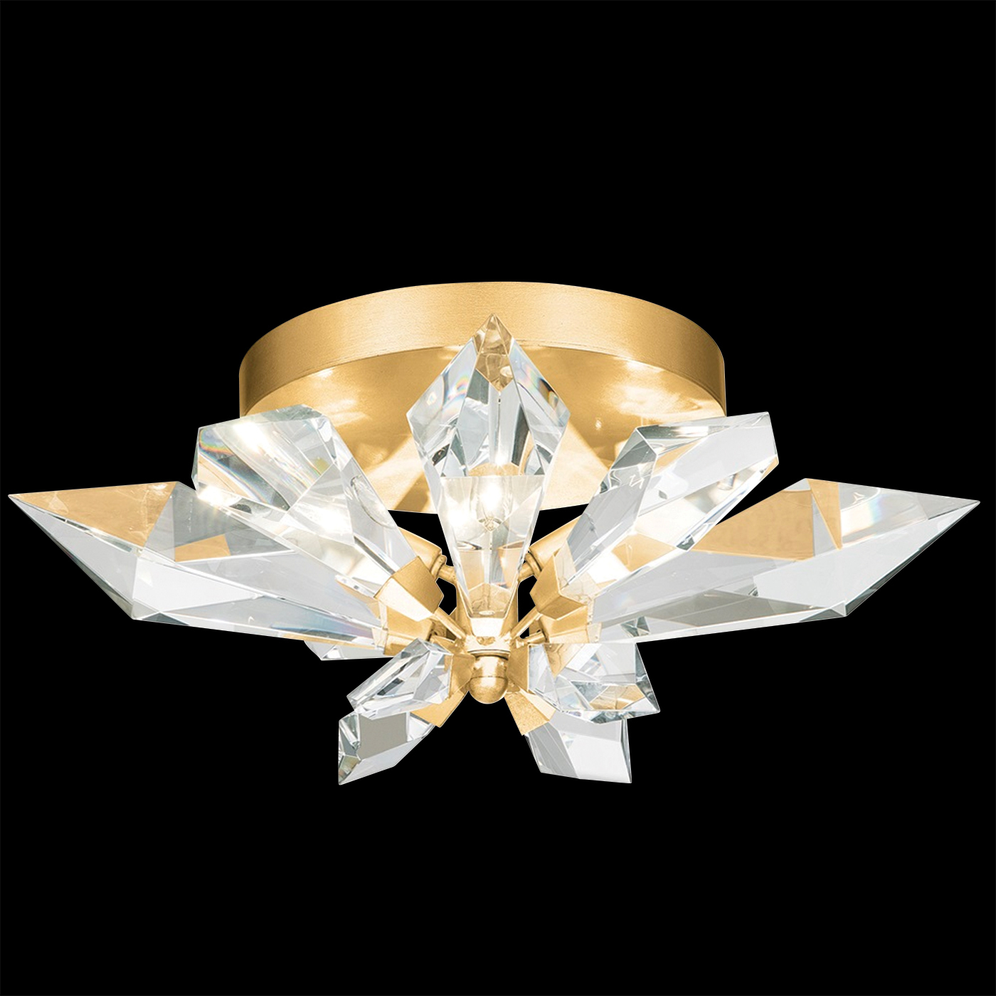 Foret 4 Light 24.25 inch Gold Flush Mount Ceiling Light