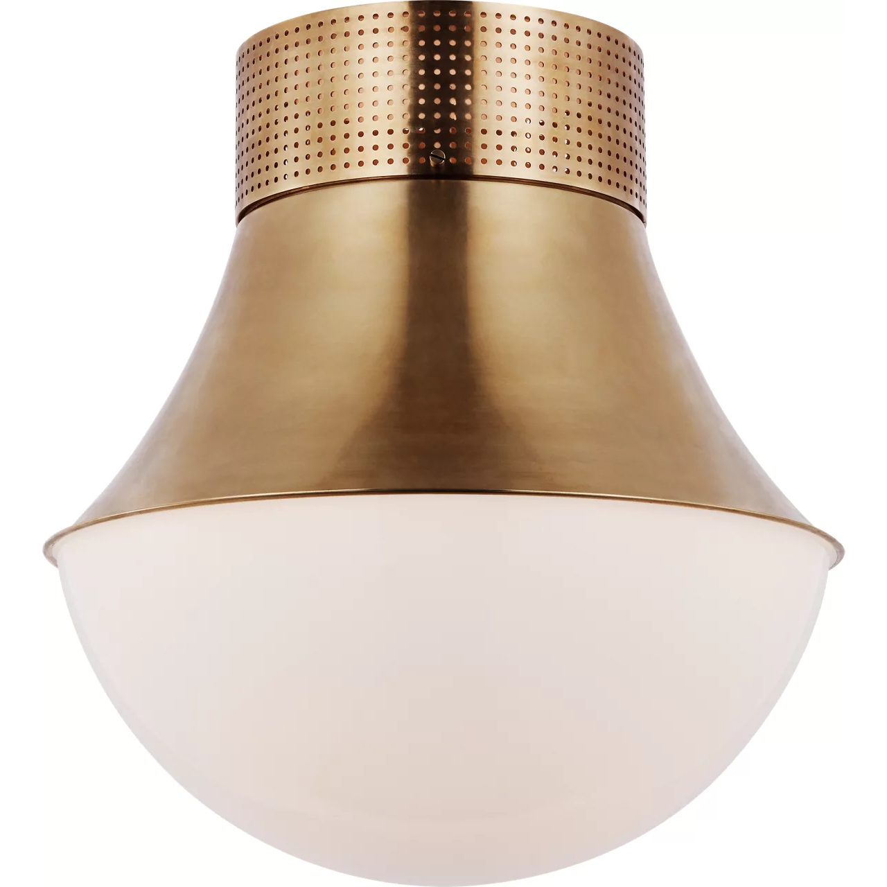 Kelly Wearstler Precision LED 17 inch Antique-Burnished Brass Flush Mount Ceiling Light