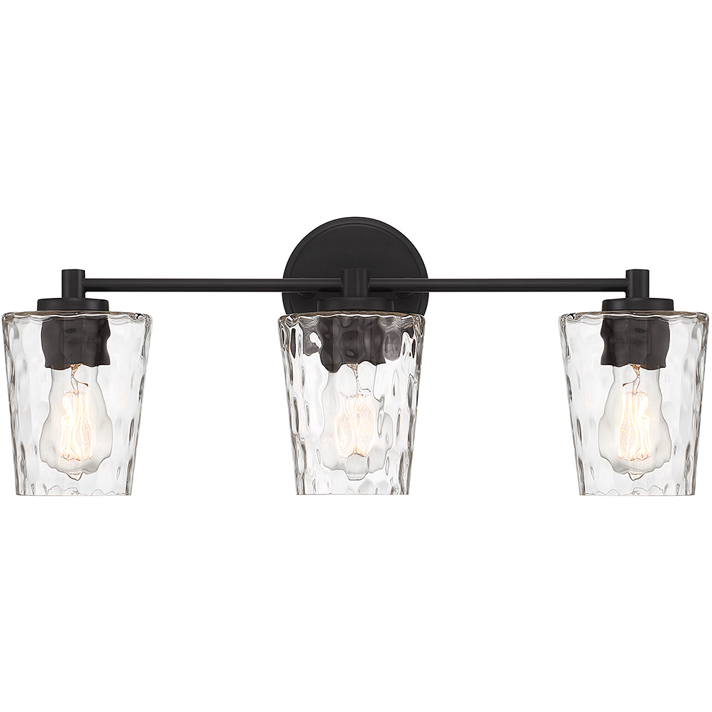 Ballas 3 Light 23.5 inch Black Bathroom Vanity Light Wall Light